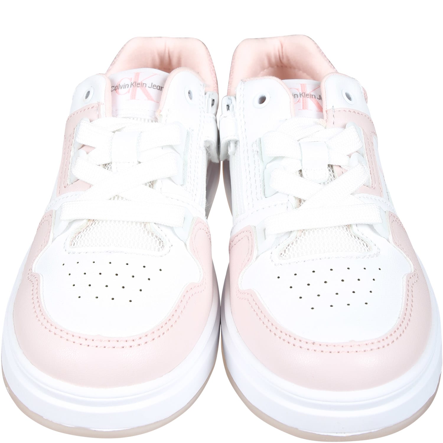 Shop Calvin Klein Pink Sneakers For Girl With Logo