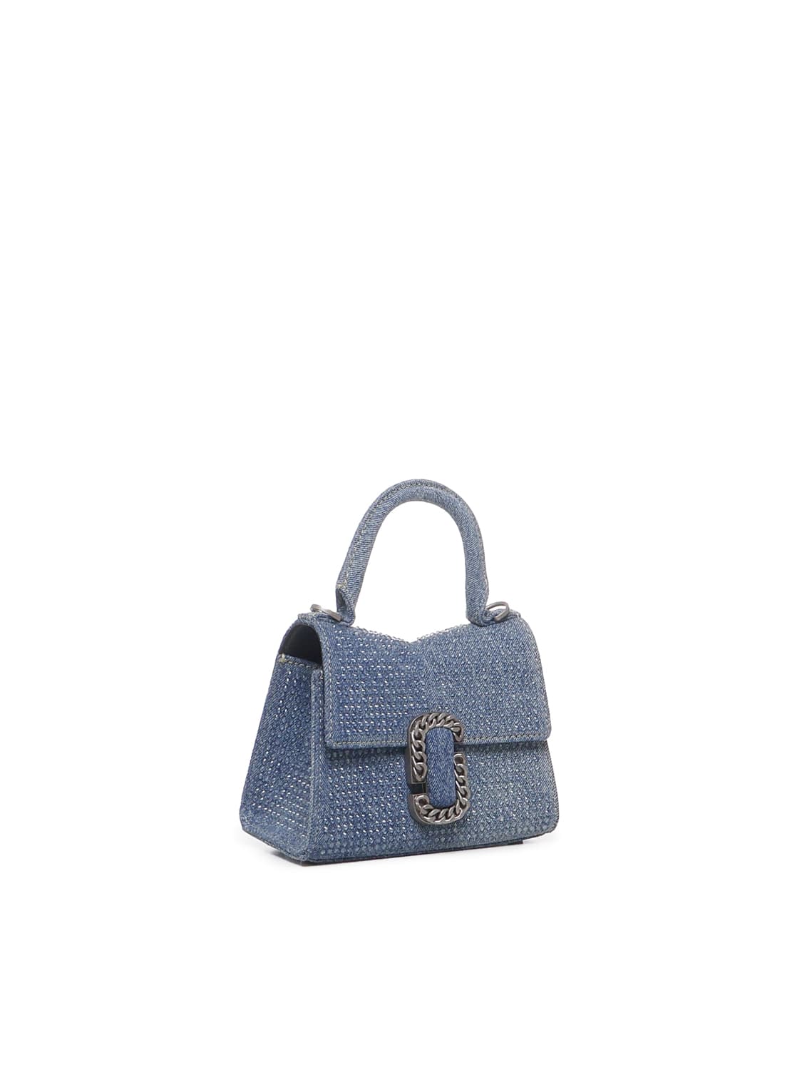 Shop Marc Jacobs St. Marc Tote Bag With Rhinestones In Blue