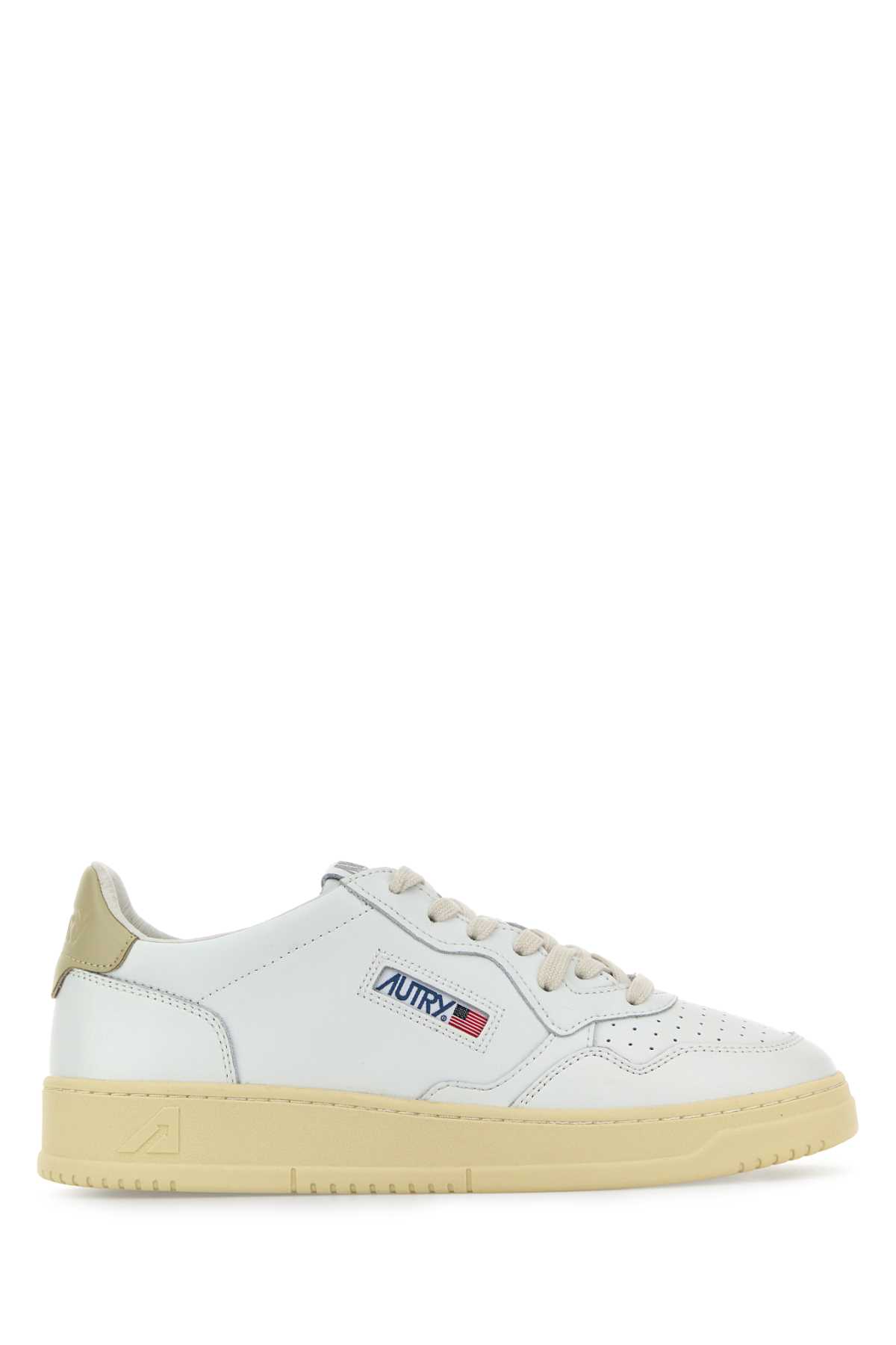 Autry Sneakers Medalist In Pelle Bianca Uomo In Neutral