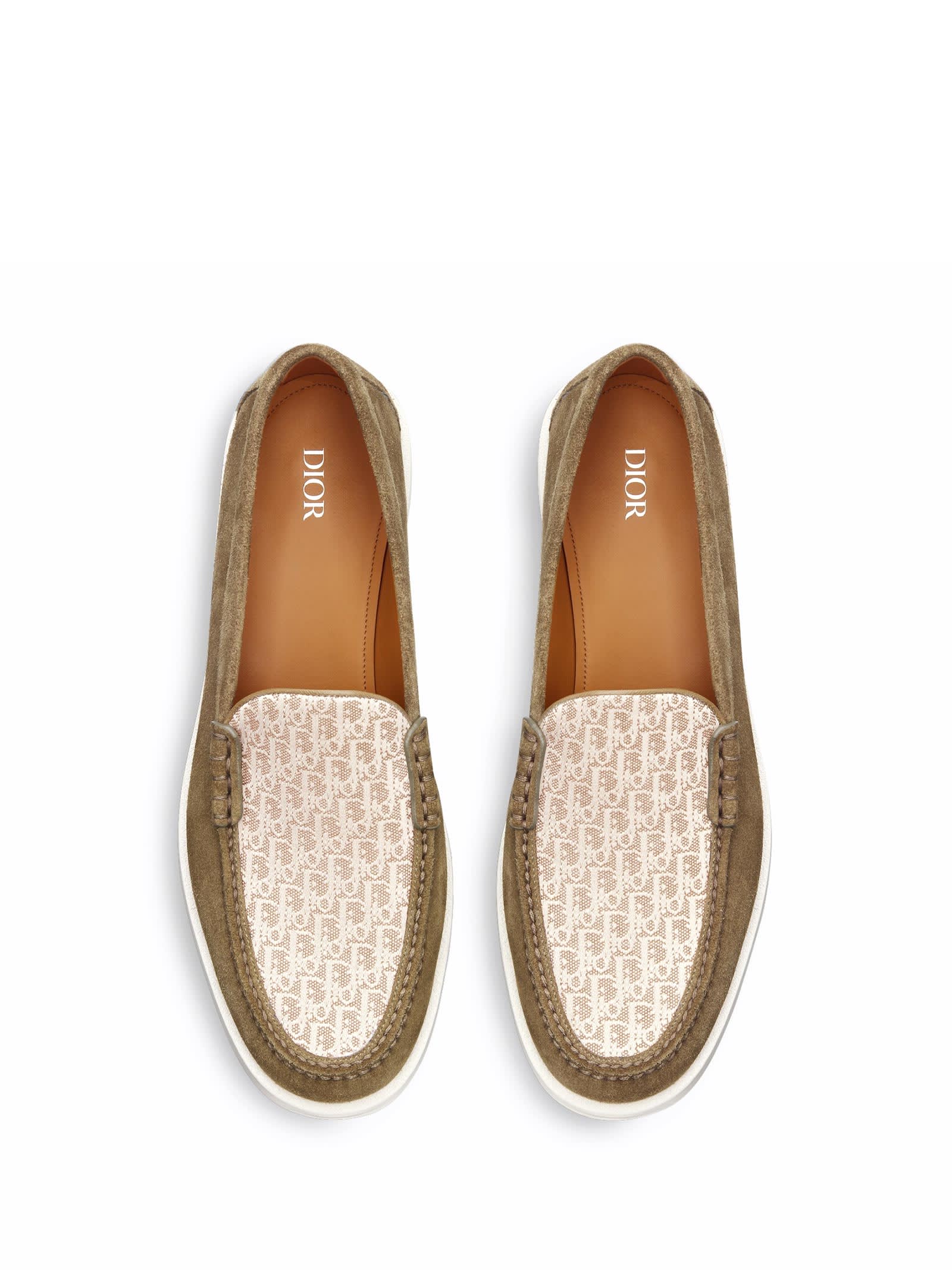 Shop Dior Loafers In Green