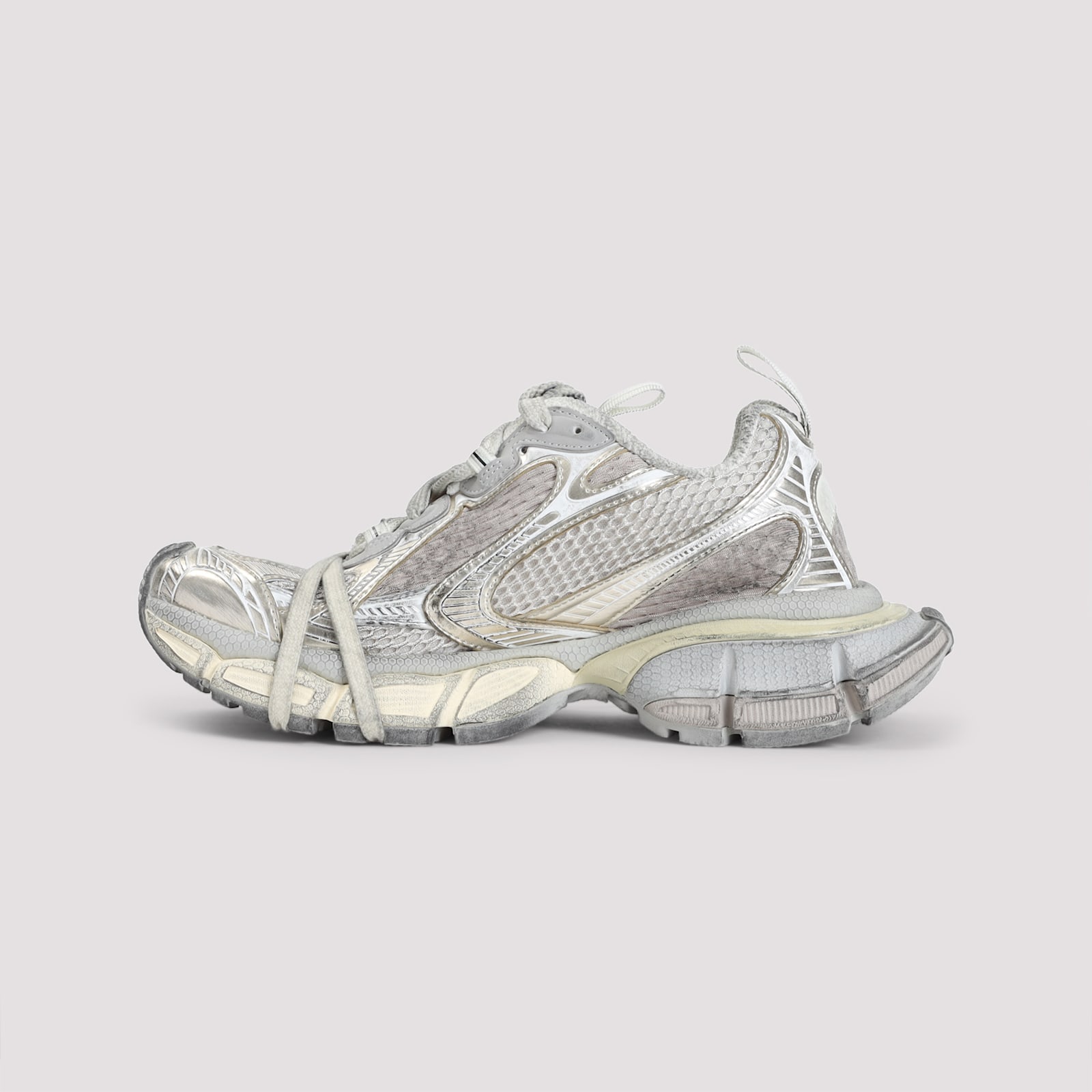 Balenciaga Low Top Sneakers Mesh Upper In White