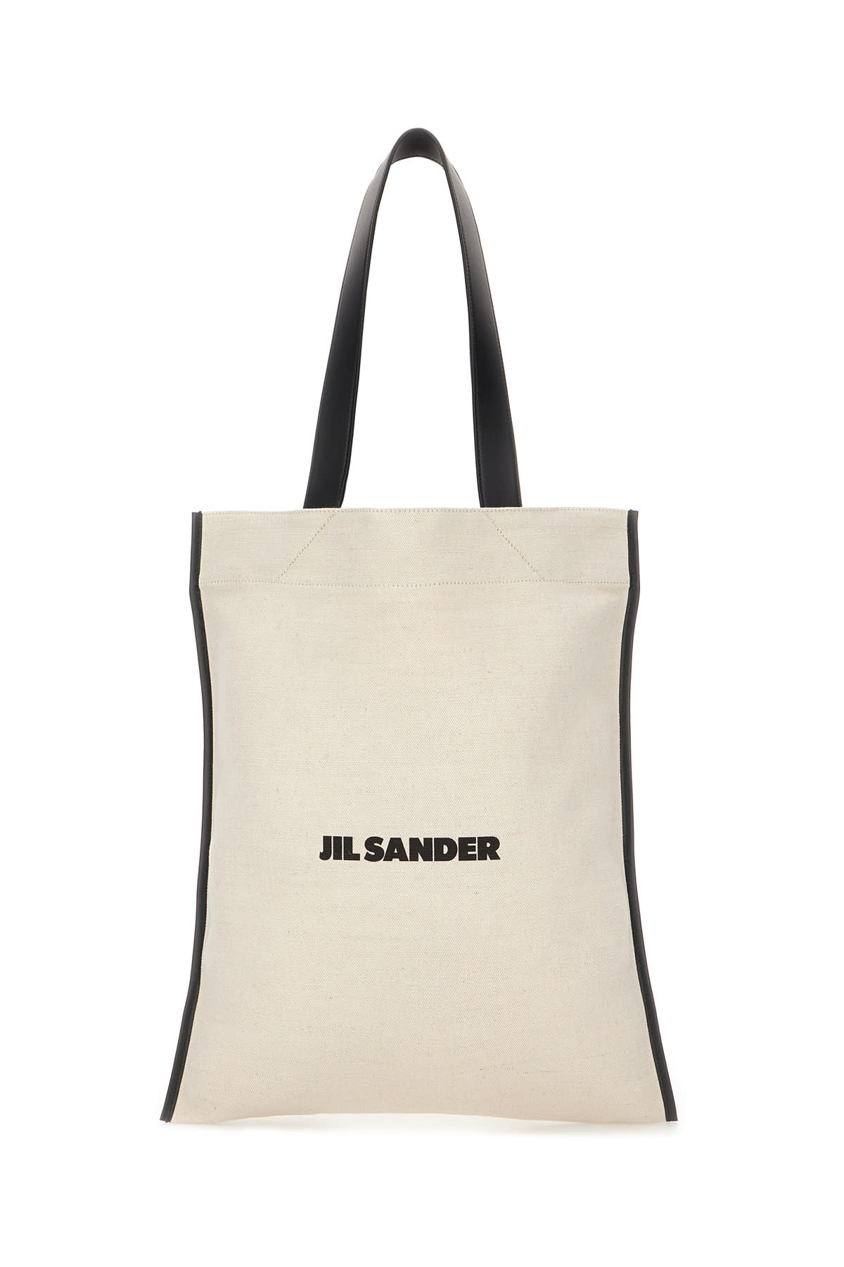 Jil Sander Sand Canvas Shopping Bag In White