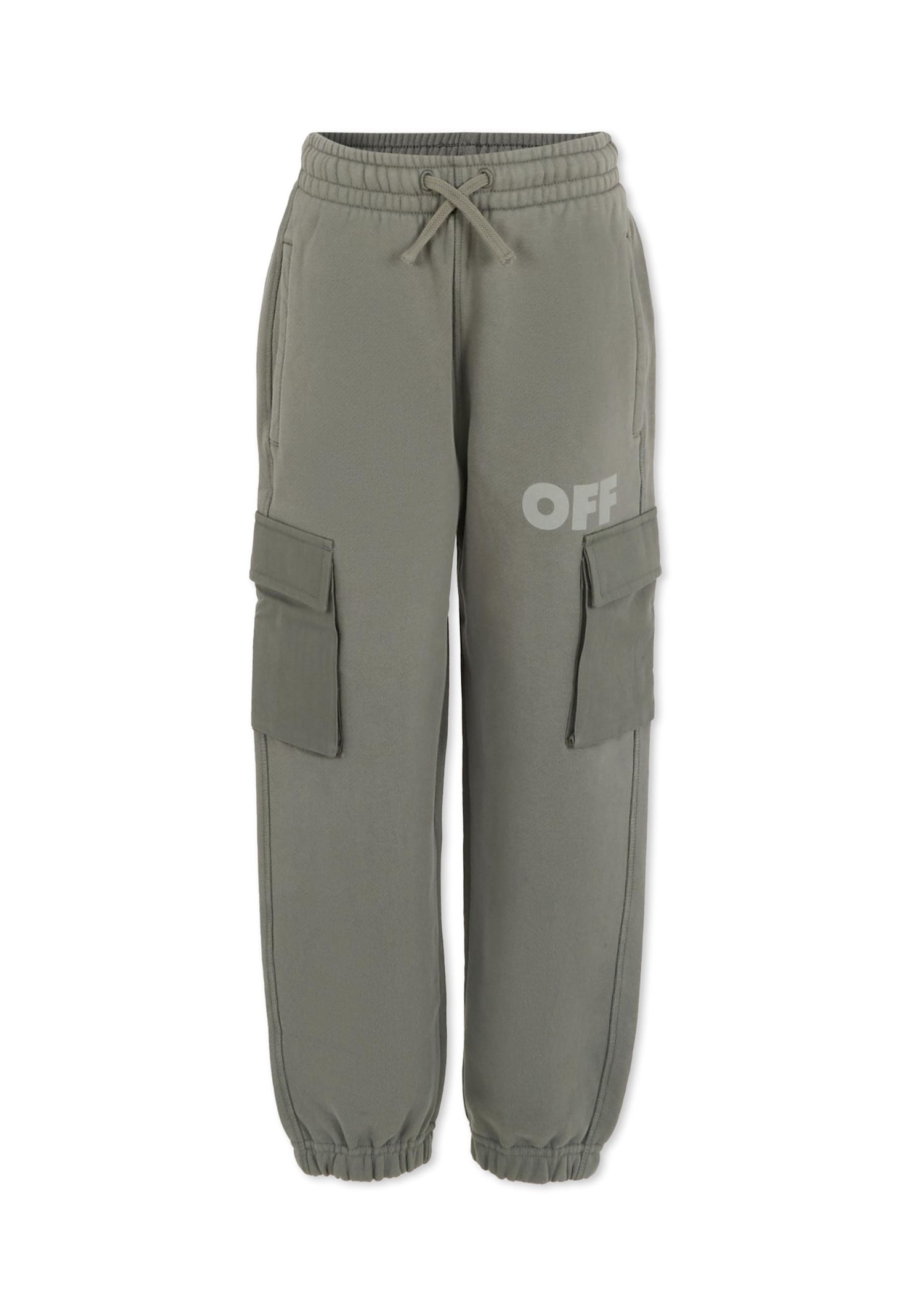 Off-white Cargo-pocket Trousers In Gray