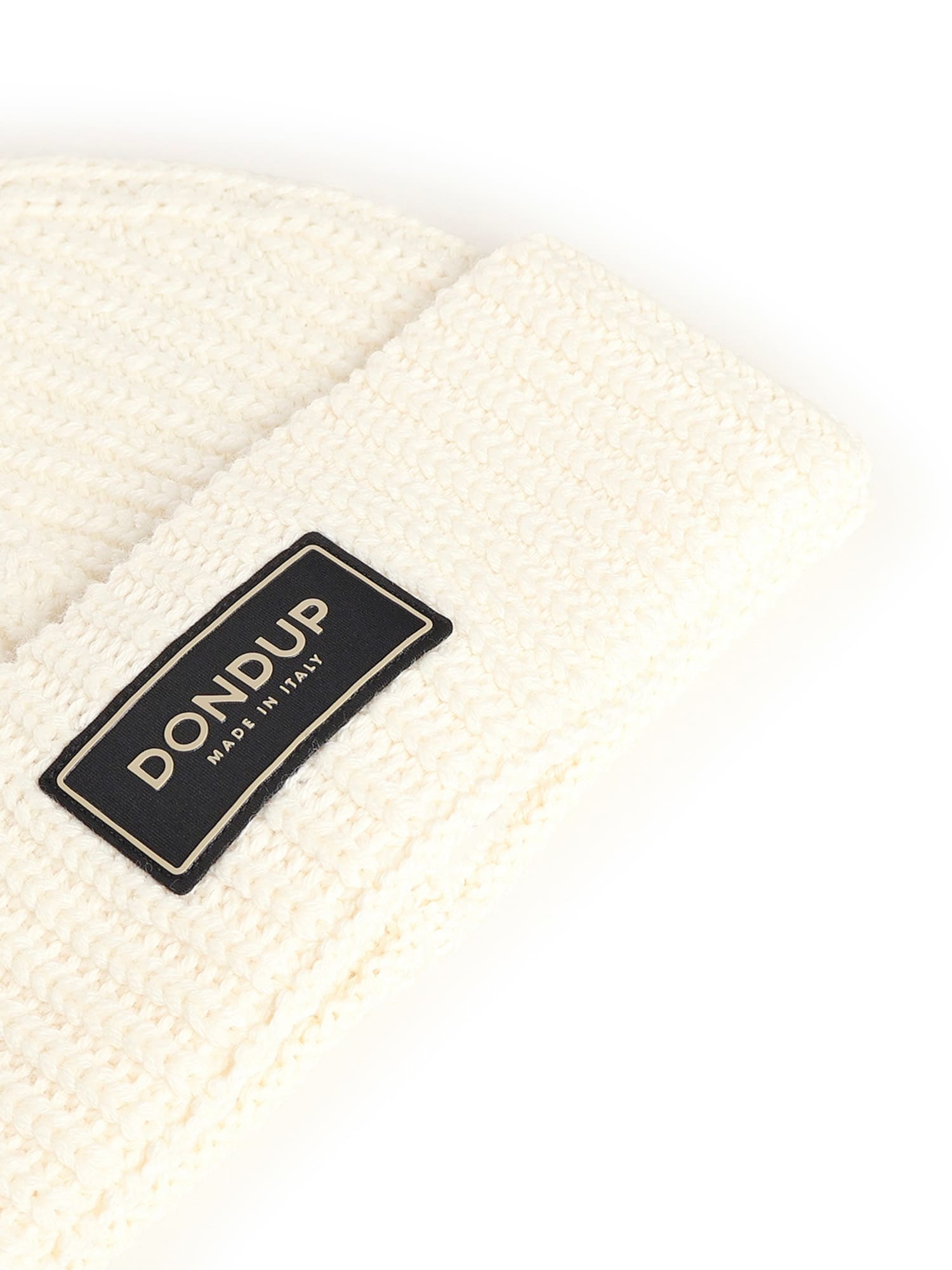 Dondup Logo-patch Beanie Hat In Neutral