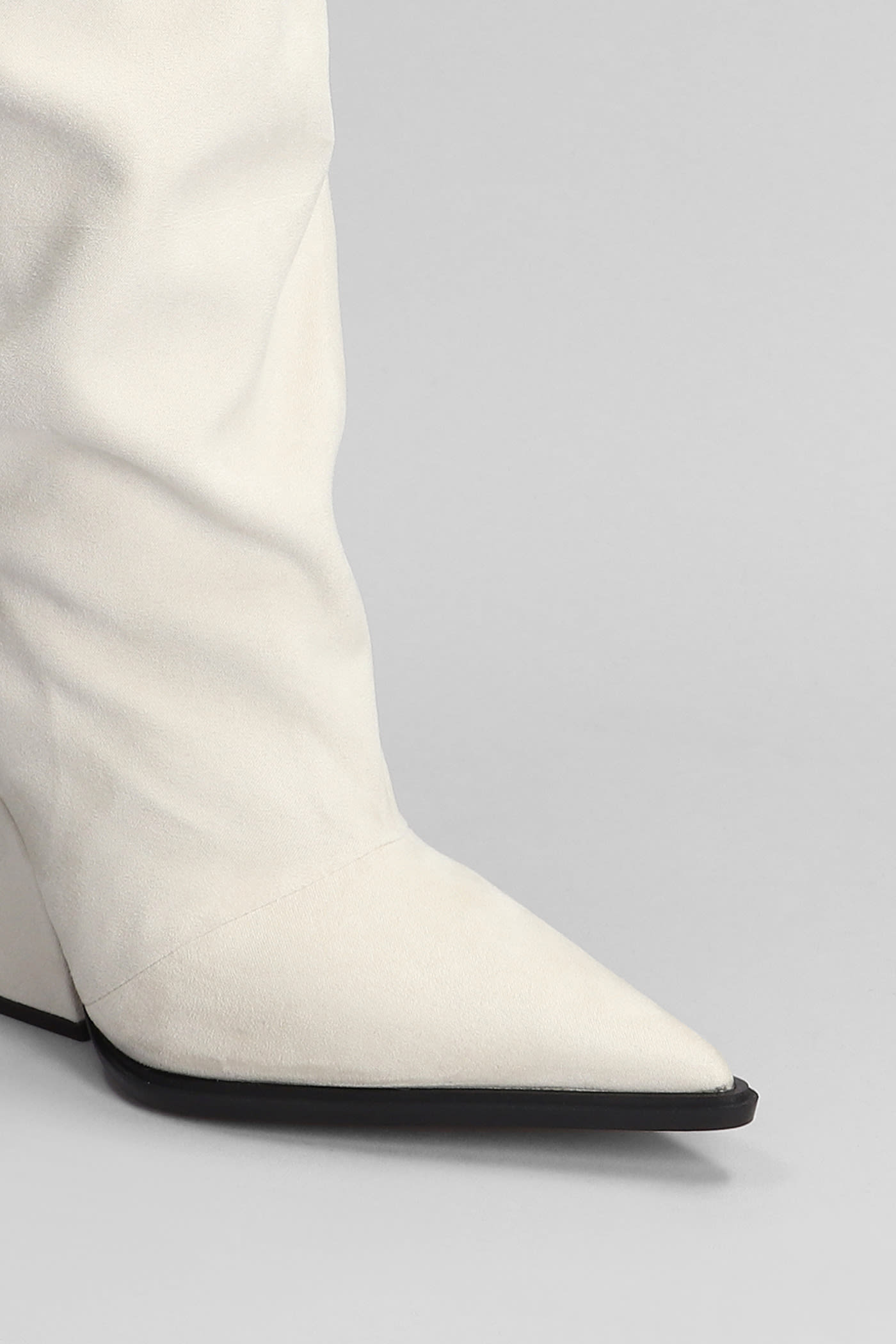 Shop Alexandre Vauthier High Heels Boots In Beige Suede
