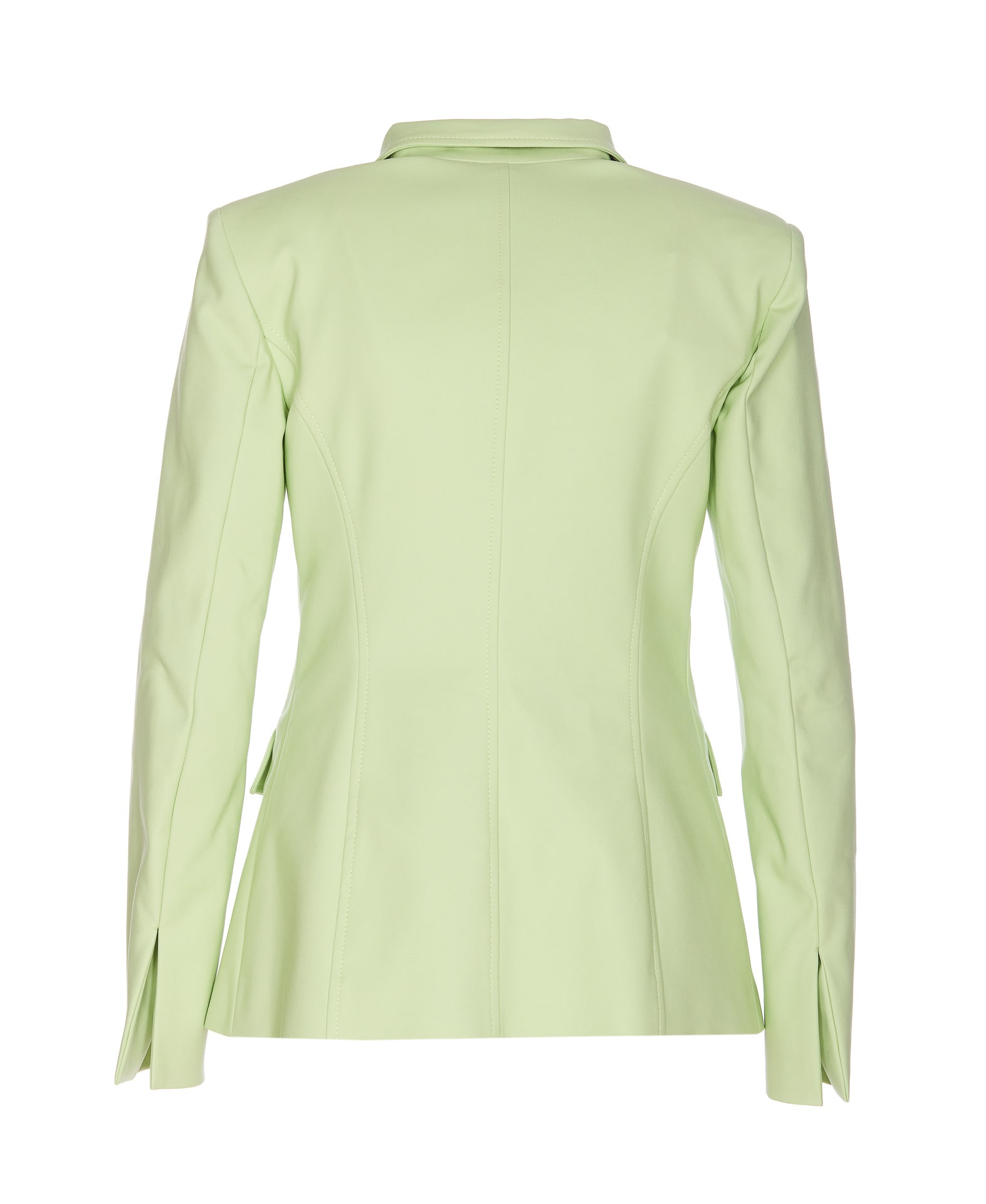 Shop Liu •jo Single Breasted Button Jacket In Green