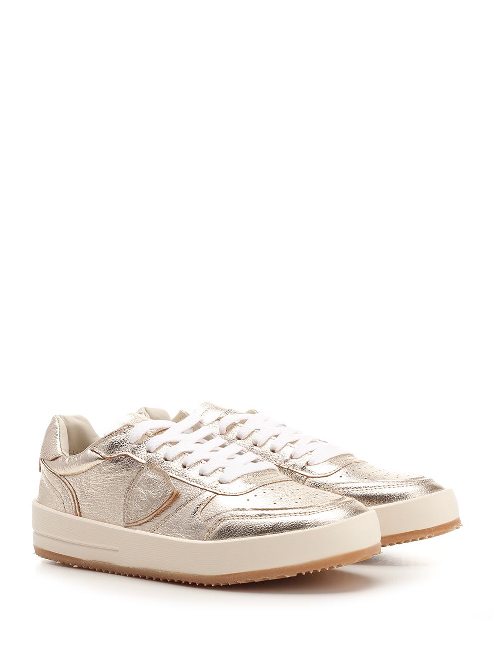 Shop Philippe Model Low-top Nice Sneakers In Gold