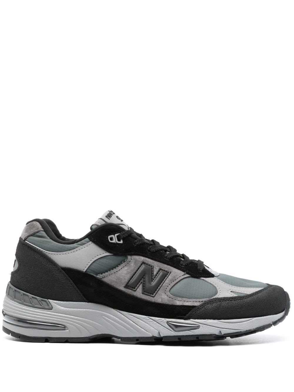 Shop New Balance 991 Lifestyle Sneakers In Black Grey