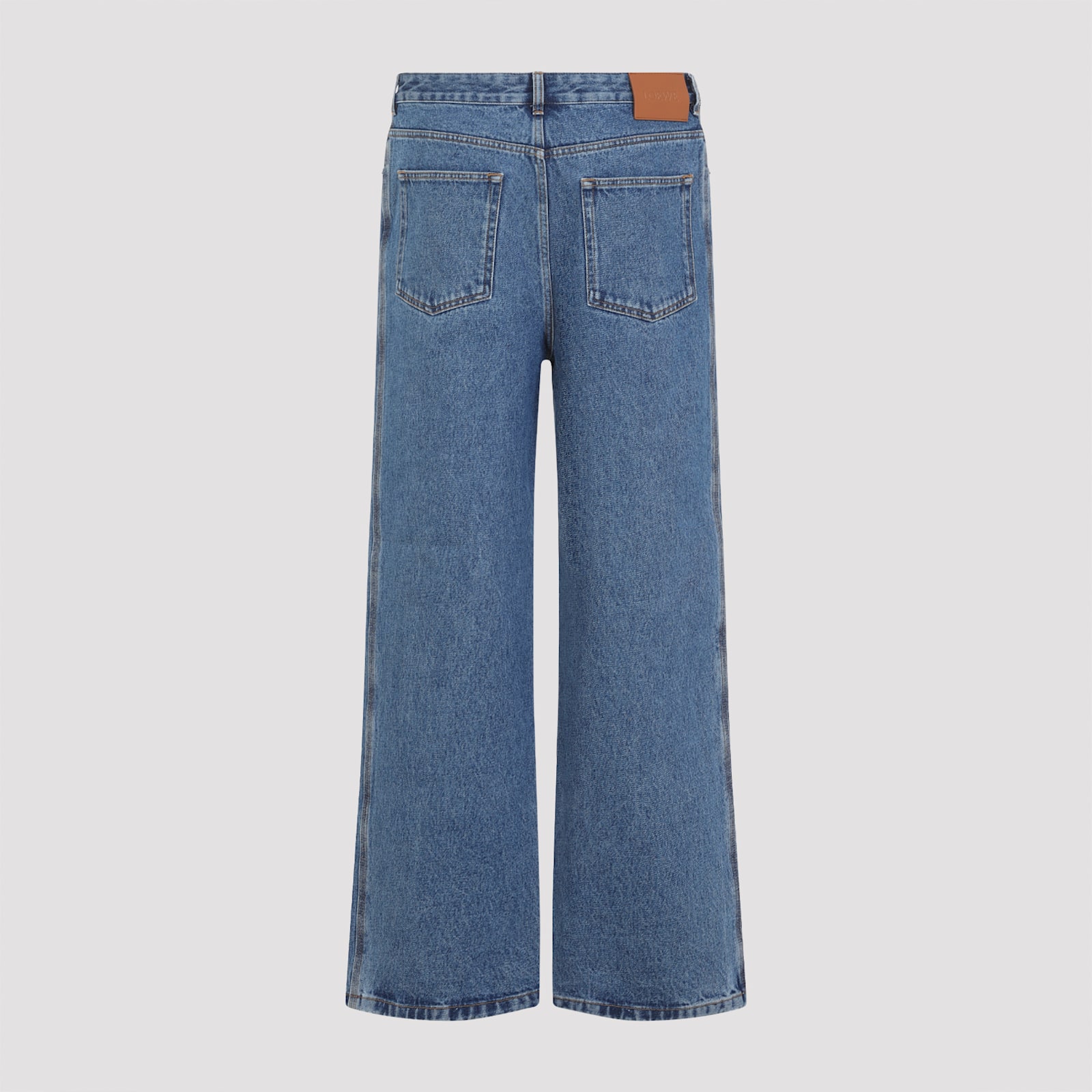 Loewe Loose-fit Anagram Jeans In Medium In Blue