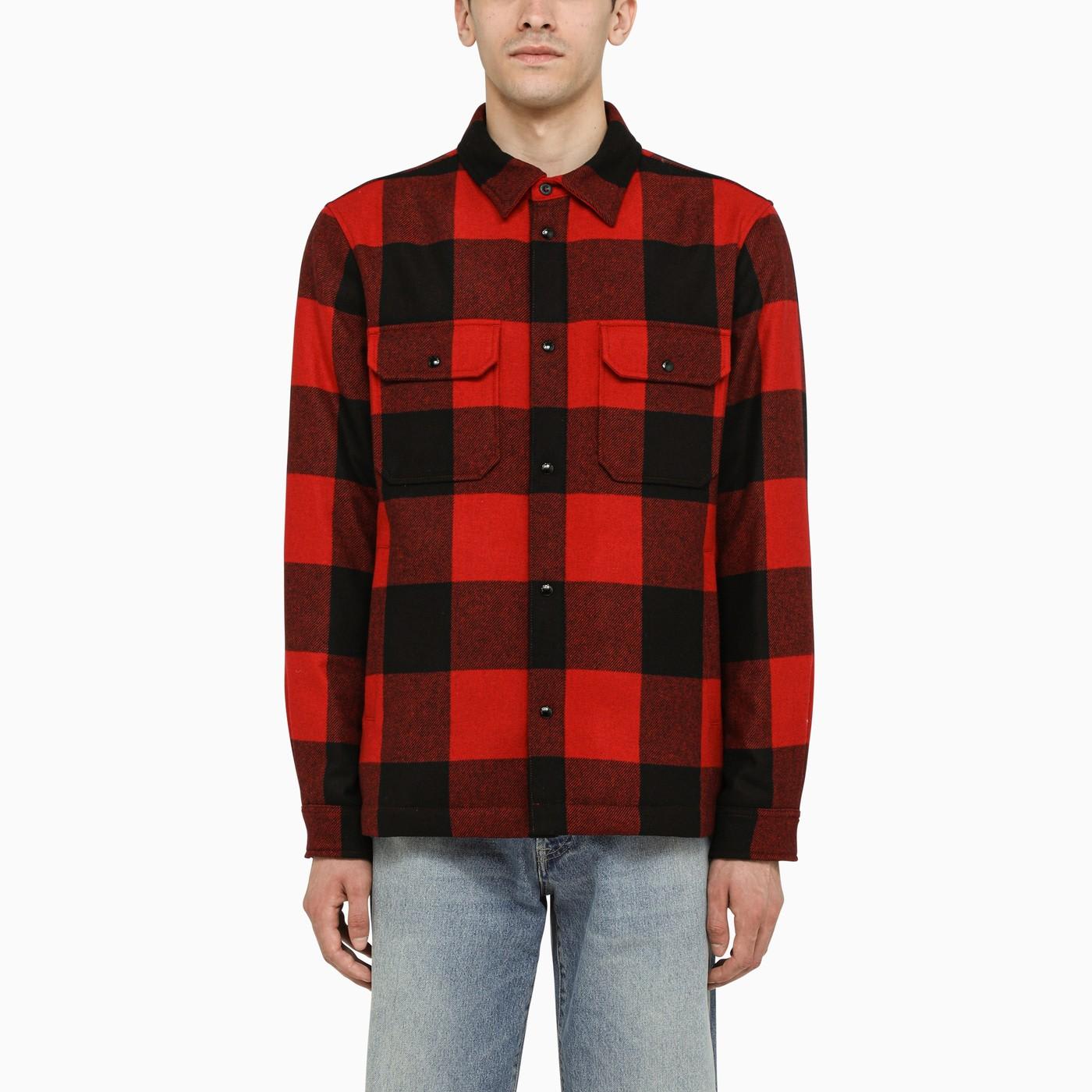 Woolrich Embroidered Wool Blend Alaskan Jacket In Red