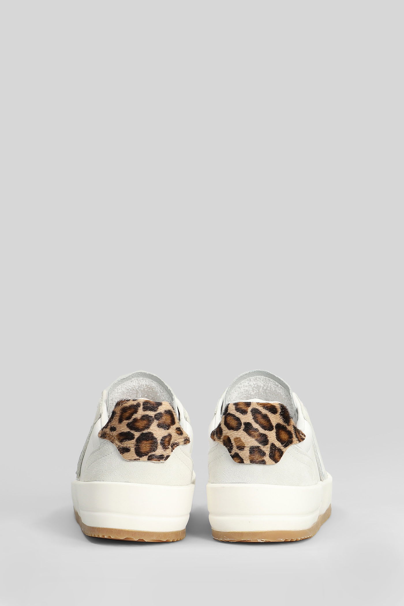 Philippe Model Nice Low Sneakers In White Suede And Leather In White