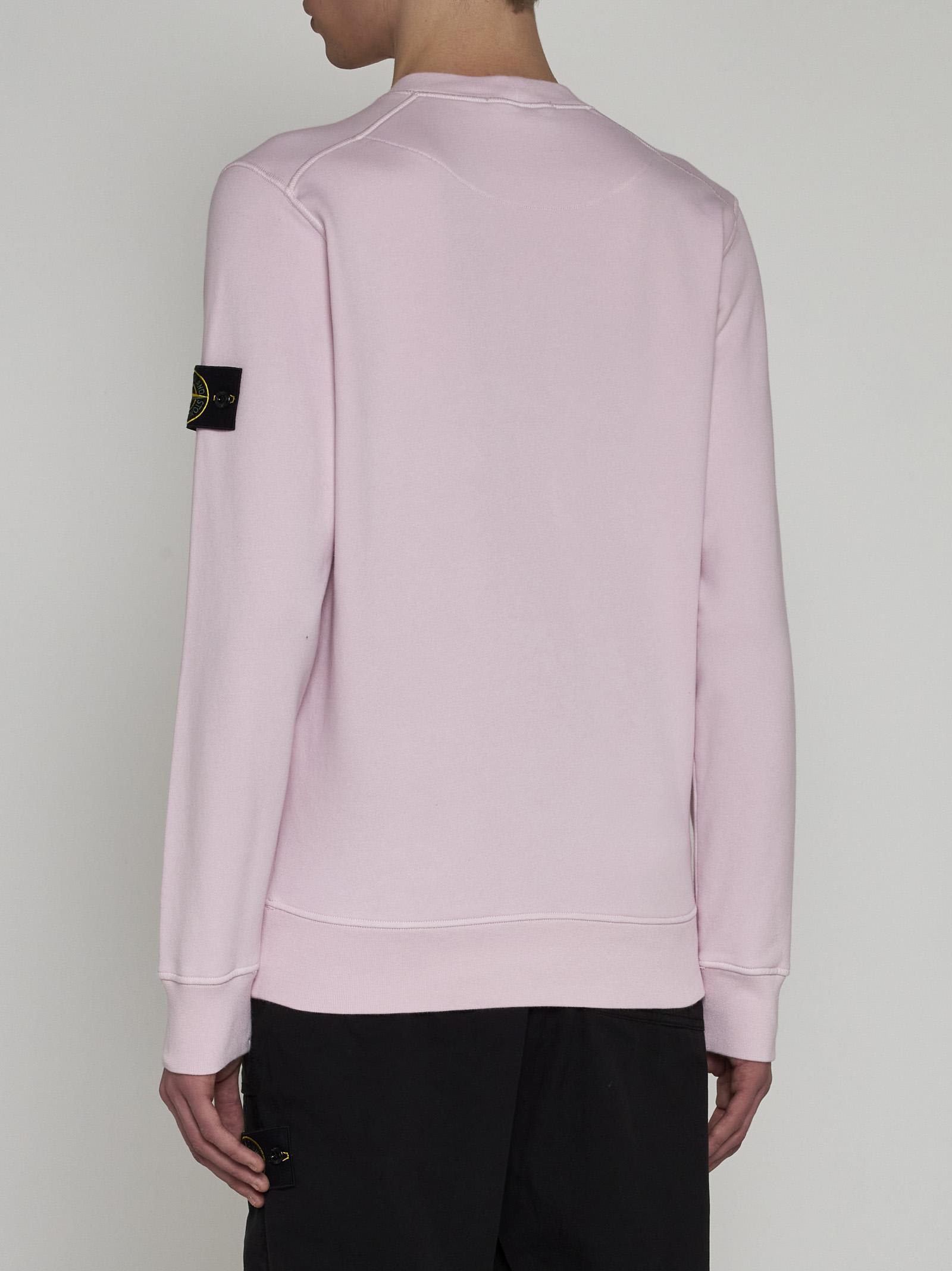 Shop Stone Island Cotton Sweatshirt In Rosa