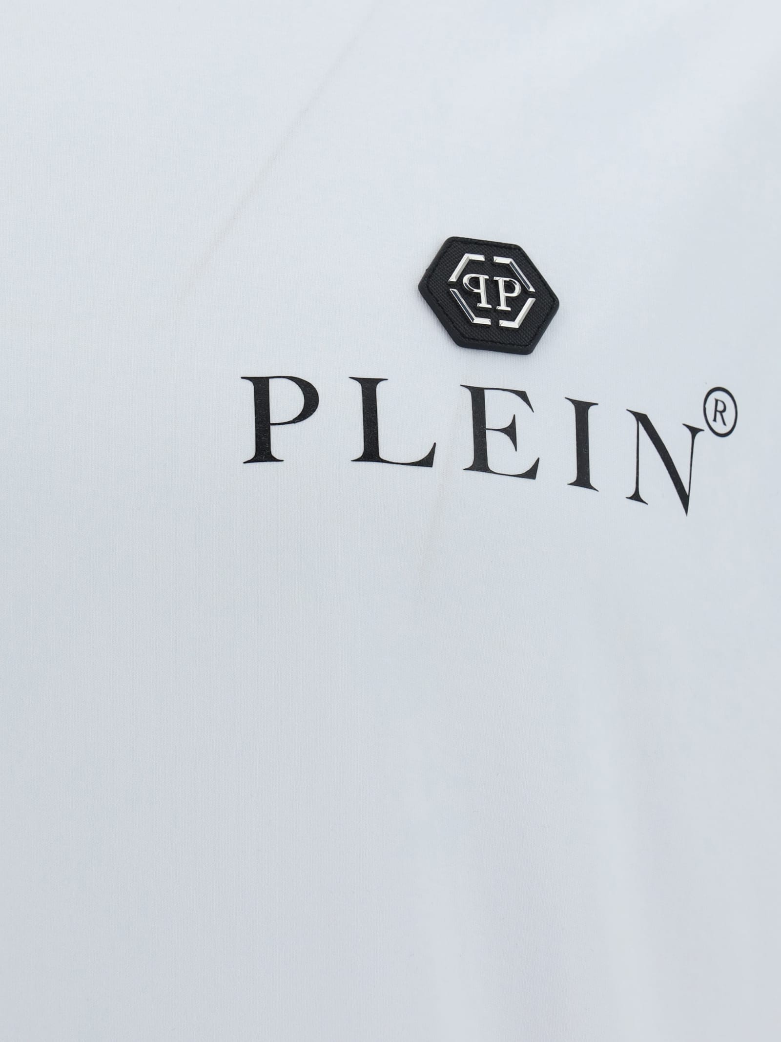 Shop Philipp Plein Round Neck T-shirt In Bianco