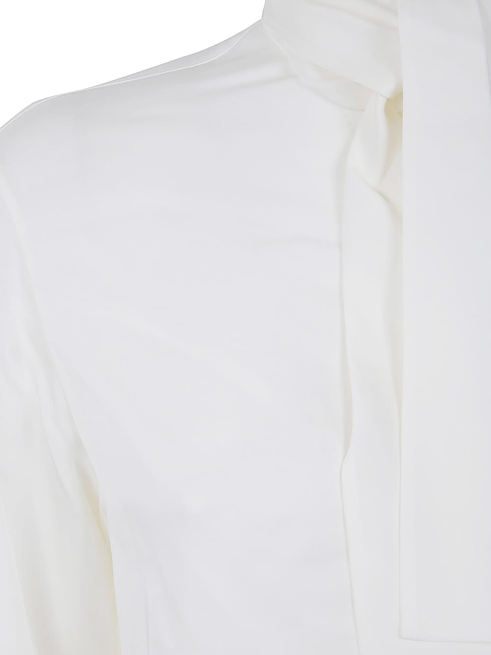 Shop Theory Wide Tie Turtleneck Shirt In Ivory