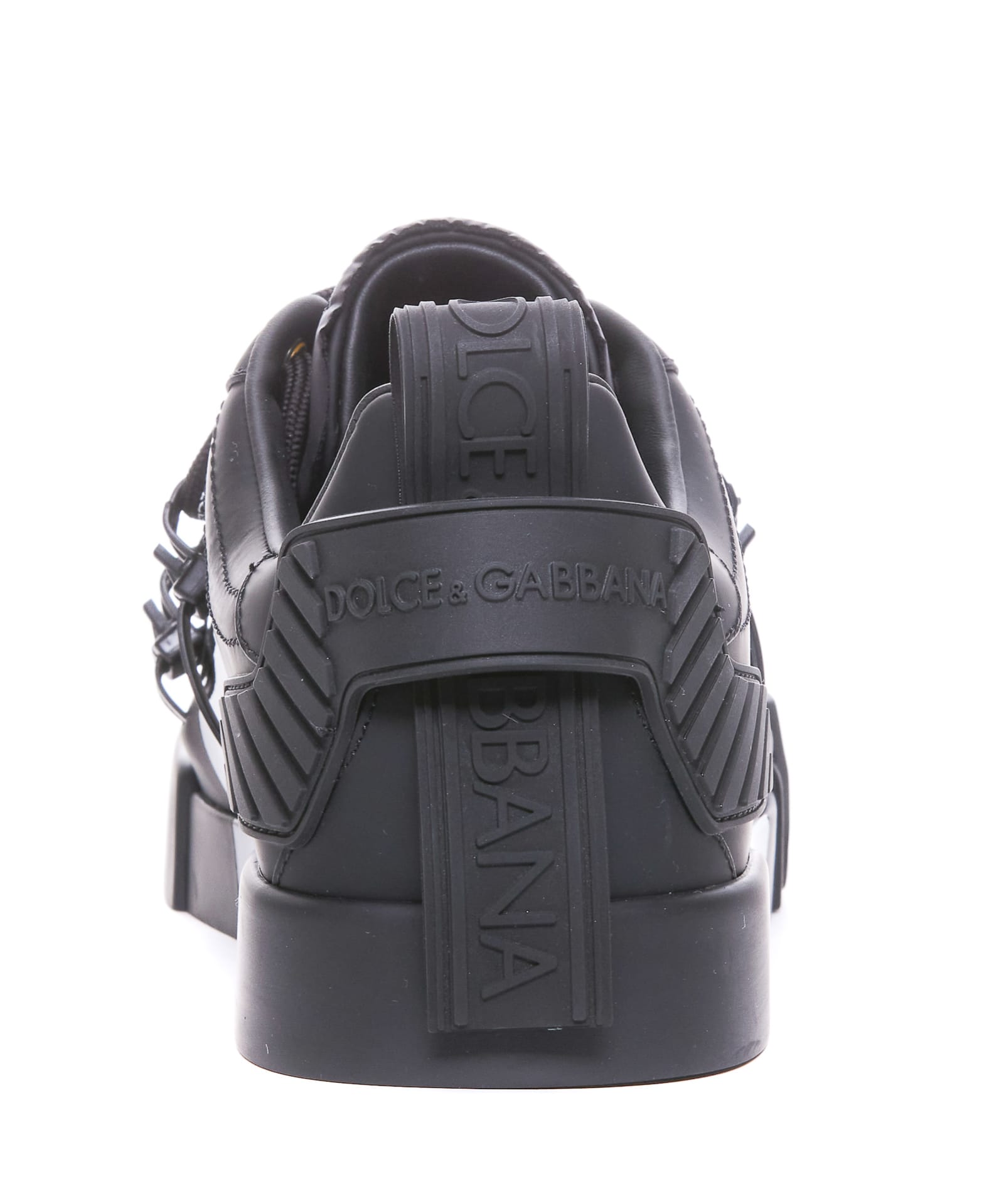 Shop Dolce & Gabbana Portofino Sneakers In Nero/bianco