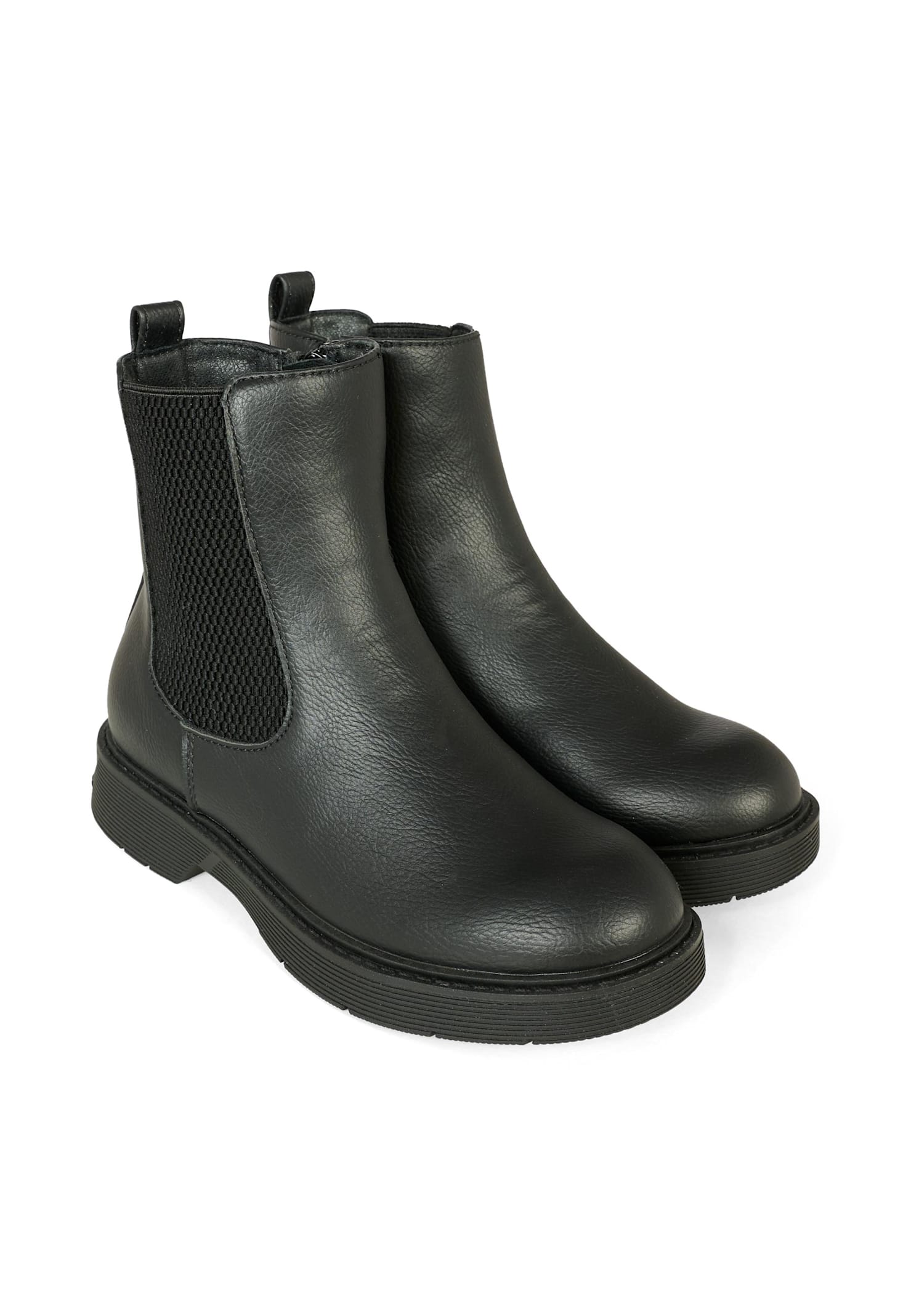 Calvin Klein Black Boots For Kids With Logo In Black