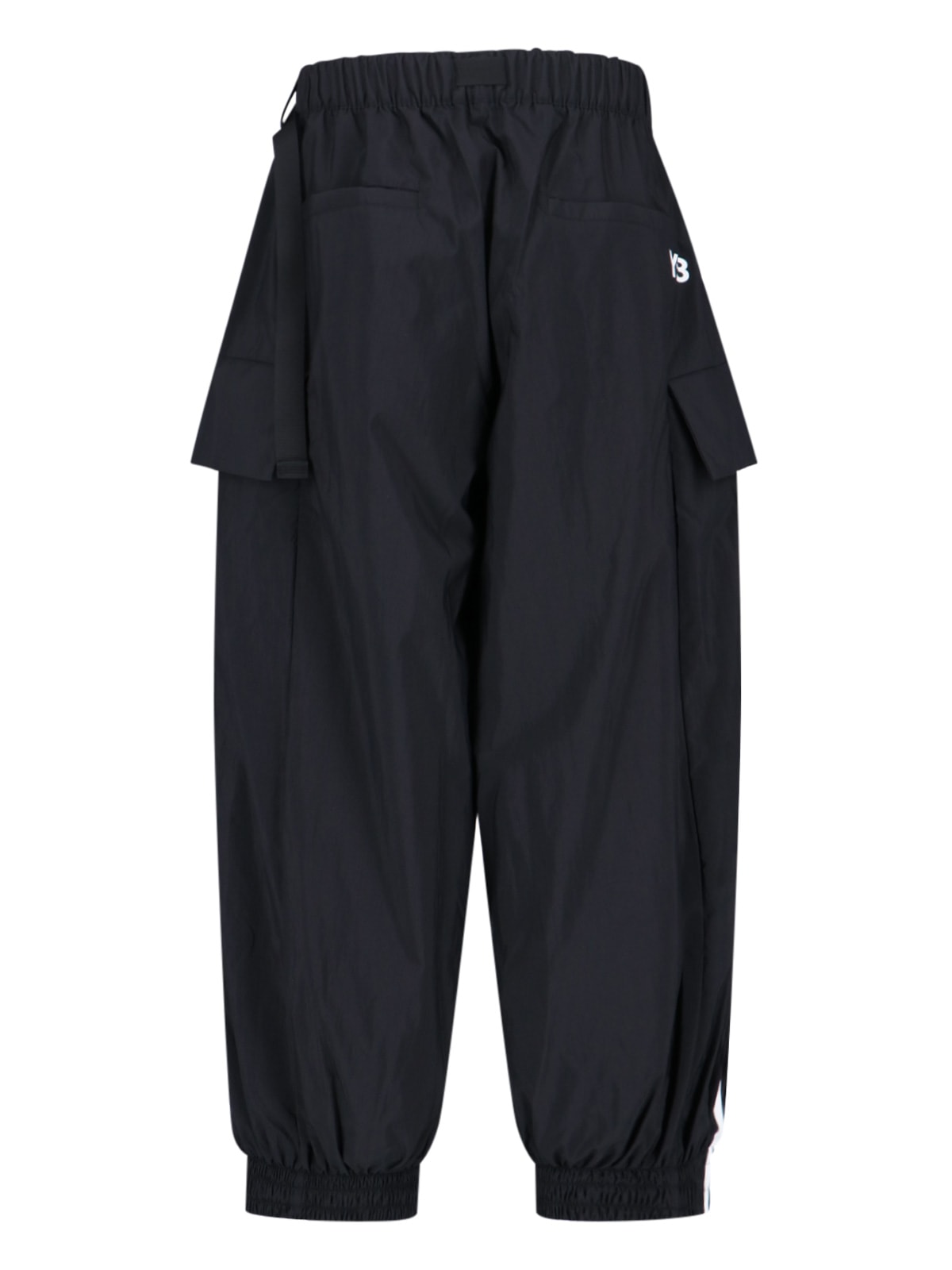 Shop Y-3 Cropped Track Pants In Black