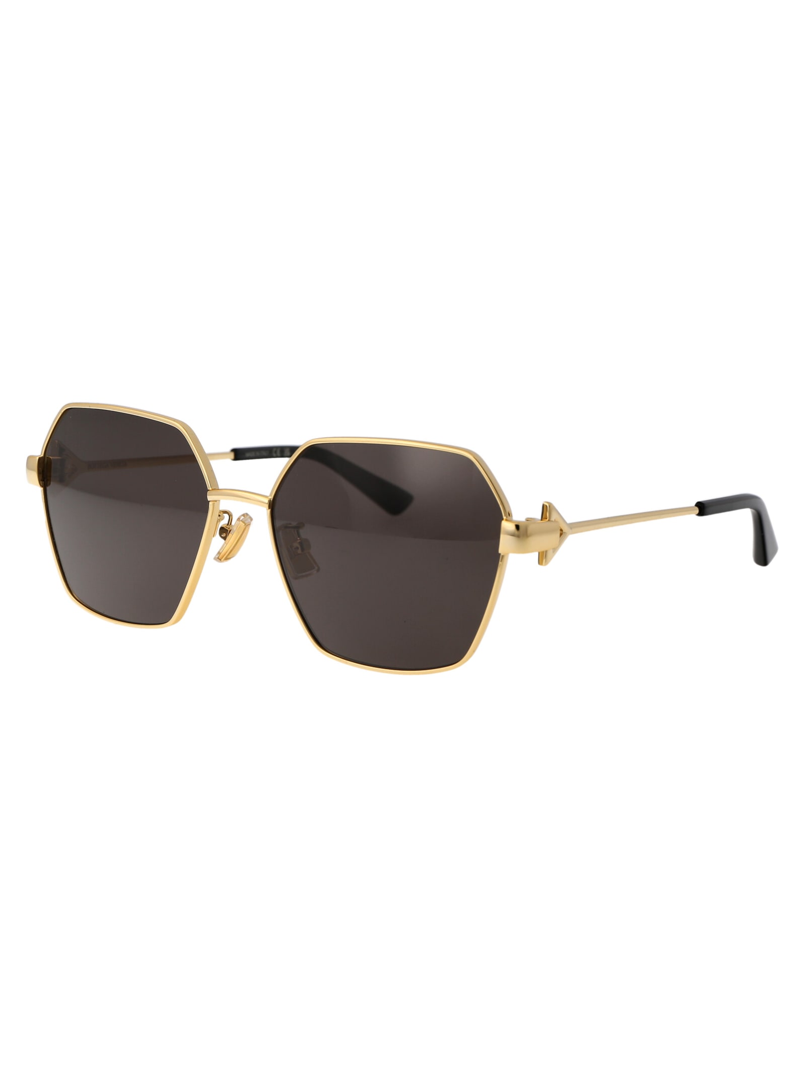 Shop Bottega Veneta Bv1224s Sunglasses In 002 Gold Gold Grey