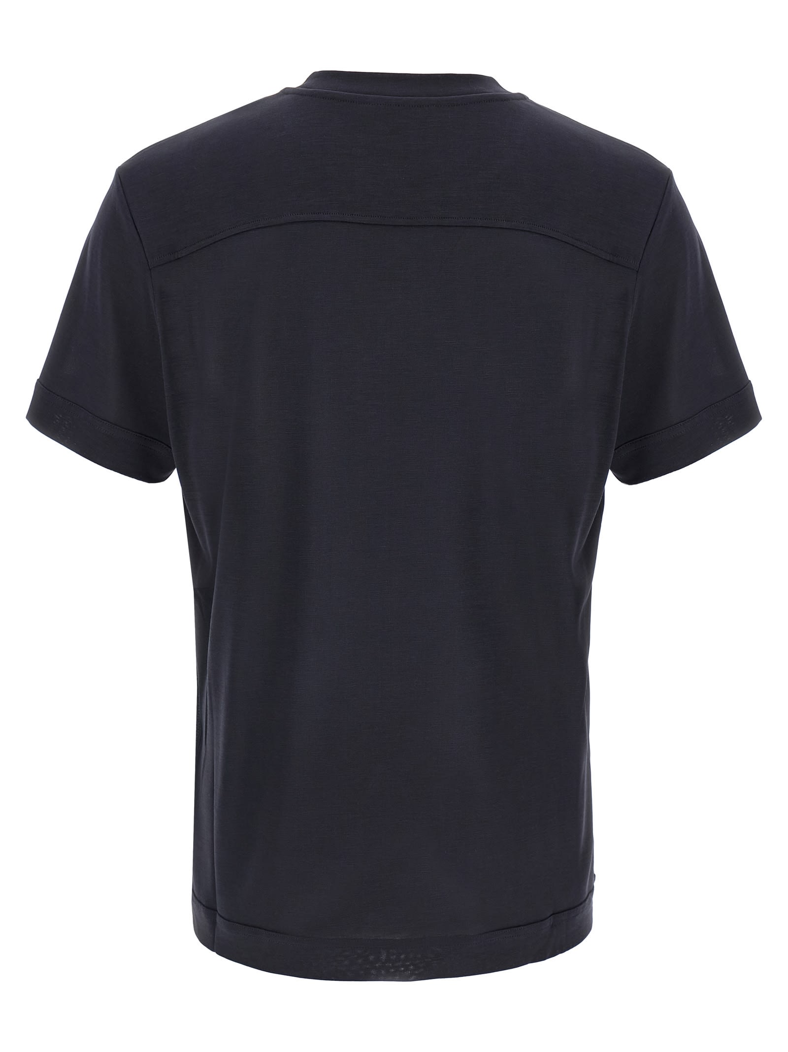 Moncler Logo Crewneck T-shirt In Blue