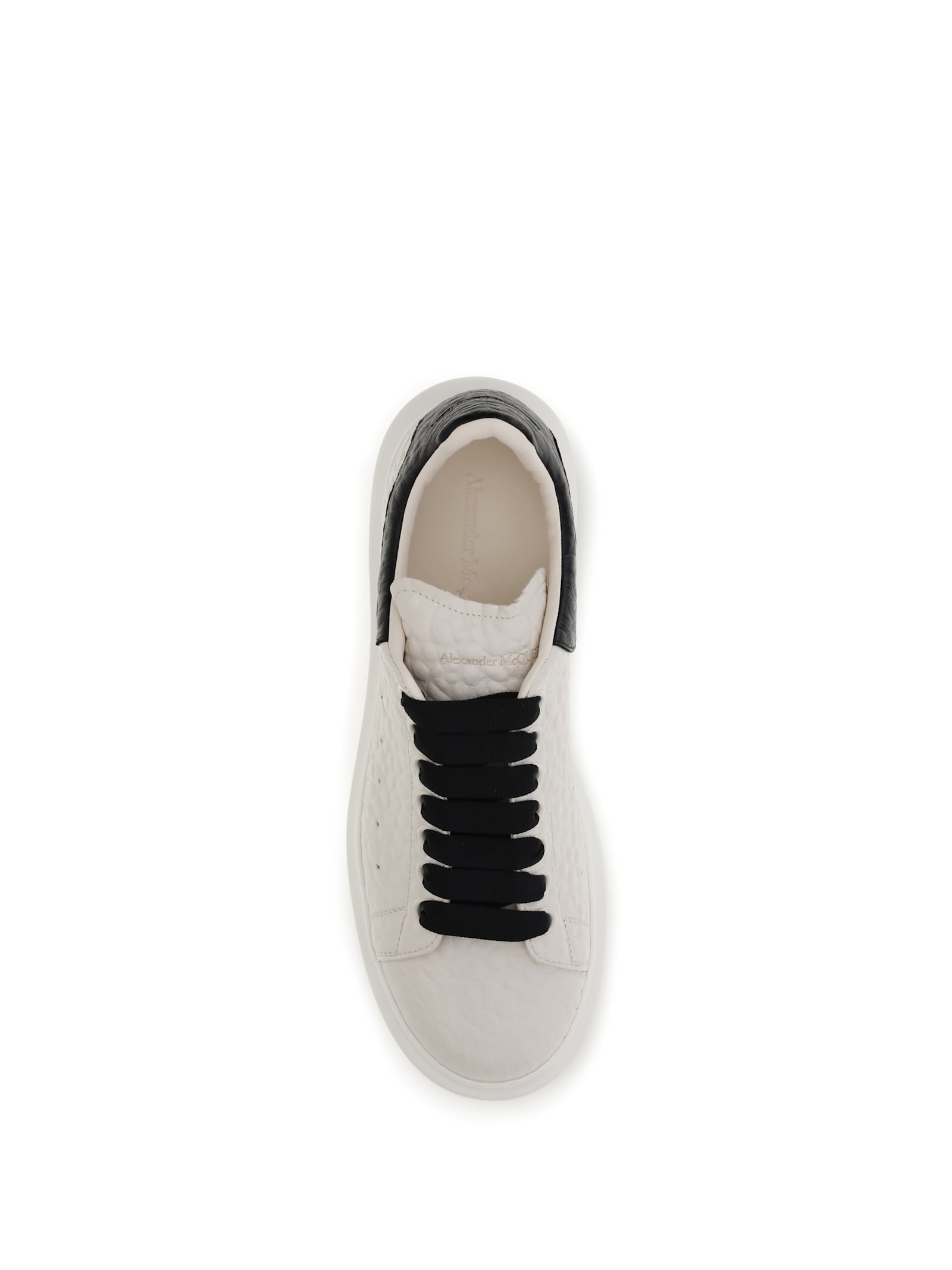 Alexander Mcqueen Leather Sneakers With Contrasting Heel Tab