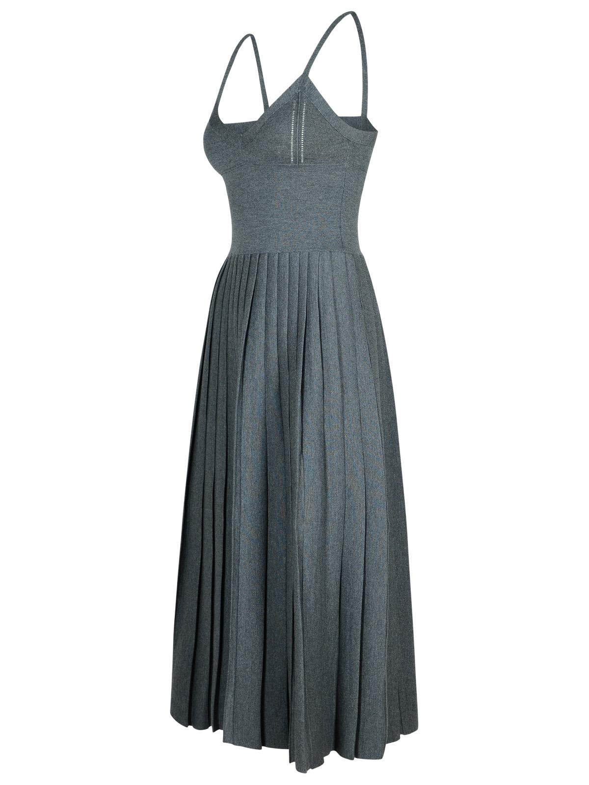 Shop Khaite Elio Grey Wool Dress