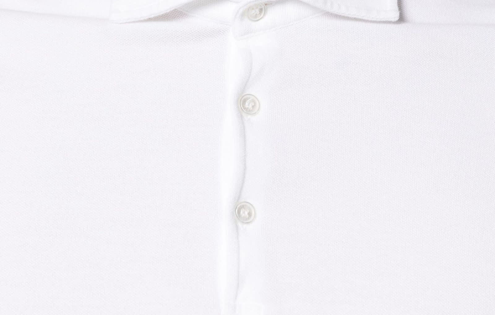 Shop Fedeli White Cotton Polo Shirt
