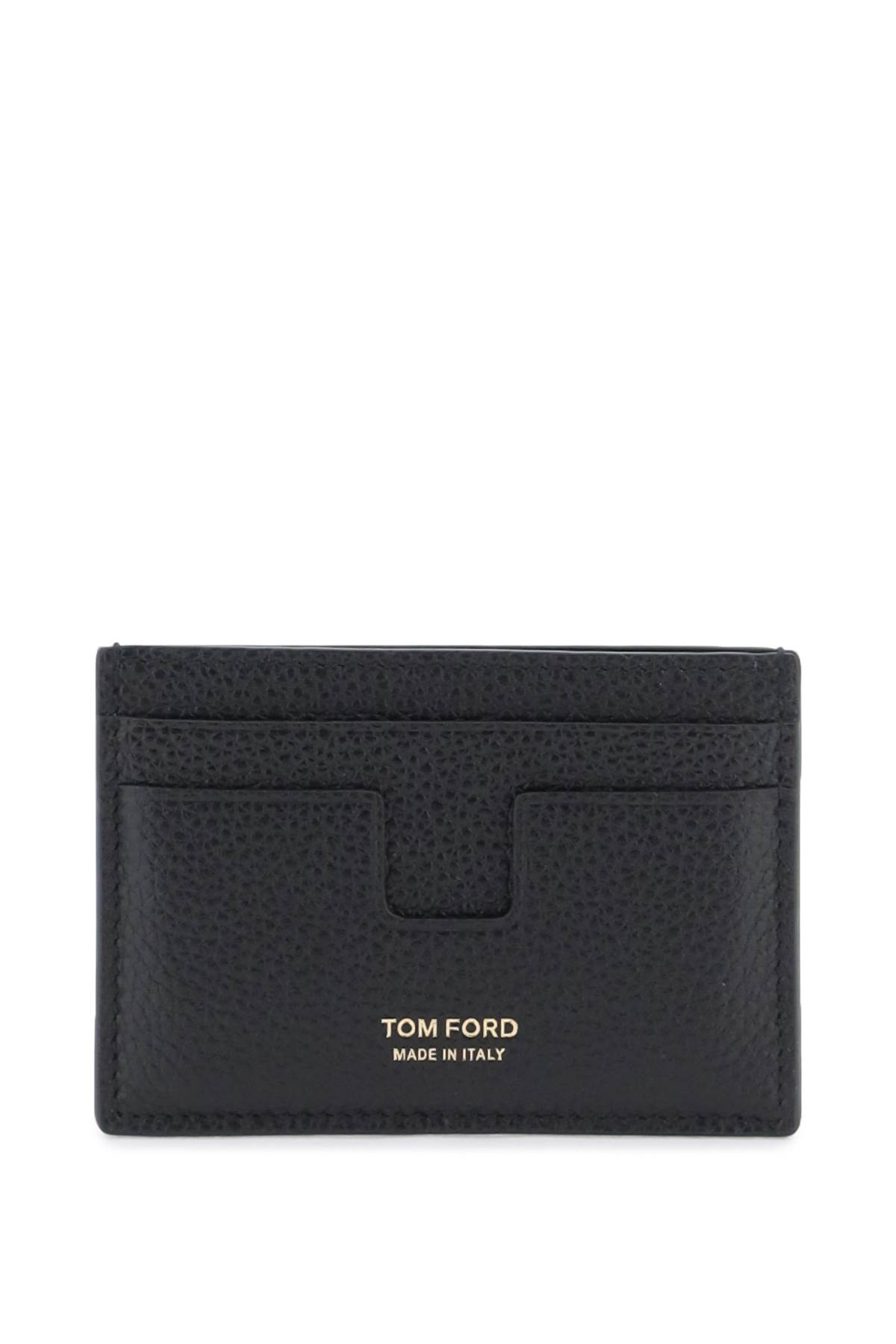 Tom Ford Leather Card Holder In Black