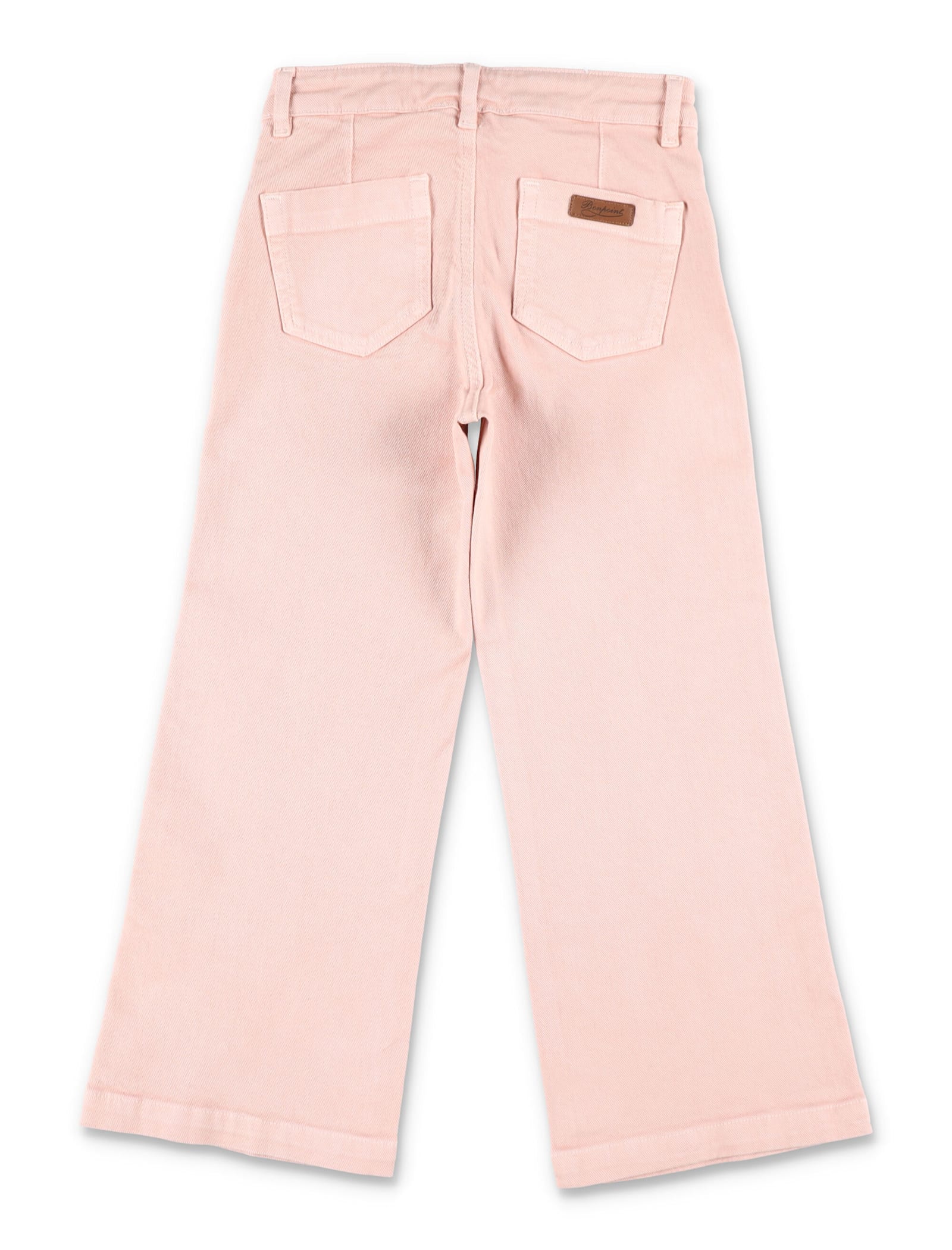 Bonpoint Gersande Girls Flared Jeans In Organic Cotton In Pink