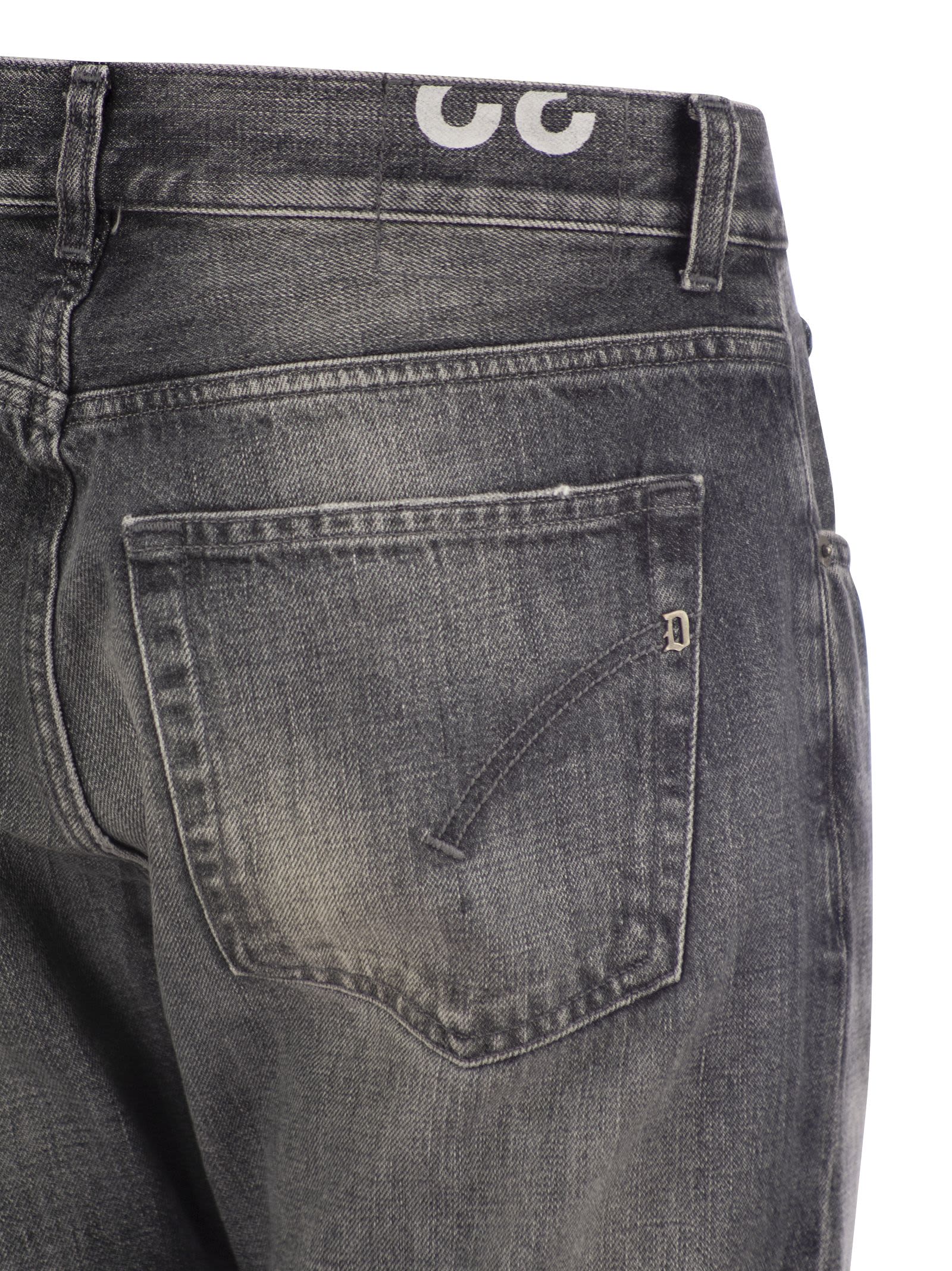 Dondup Pantalone Dian Nero Lavato In Grey