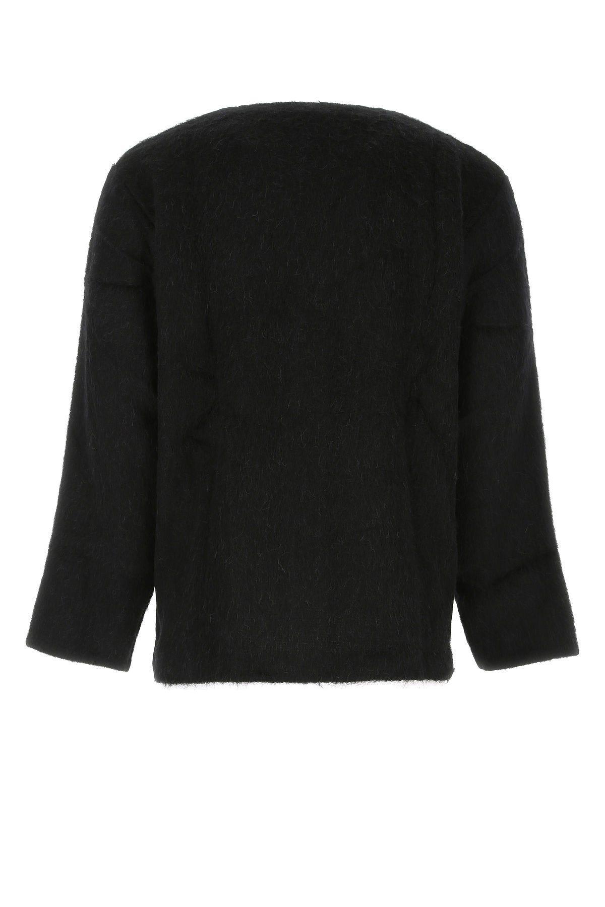 Shop Our Legacy Black Wool Blend Cardigan In Black Mohair