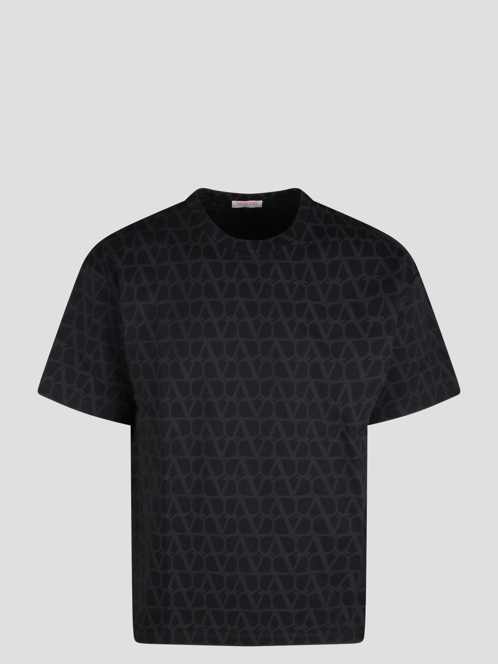 Shop Valentino Toile Iconographe Print Cotton T-shirt In Black