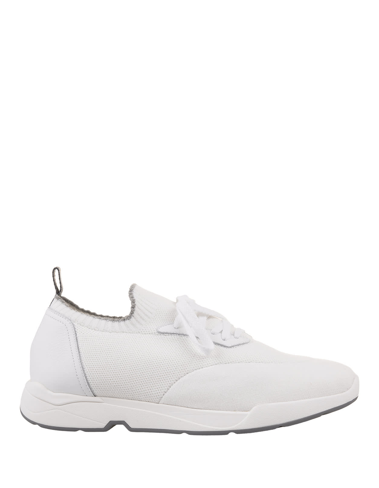 Andrea Ventura W-dragon Sneakers In White Fashion Fabric