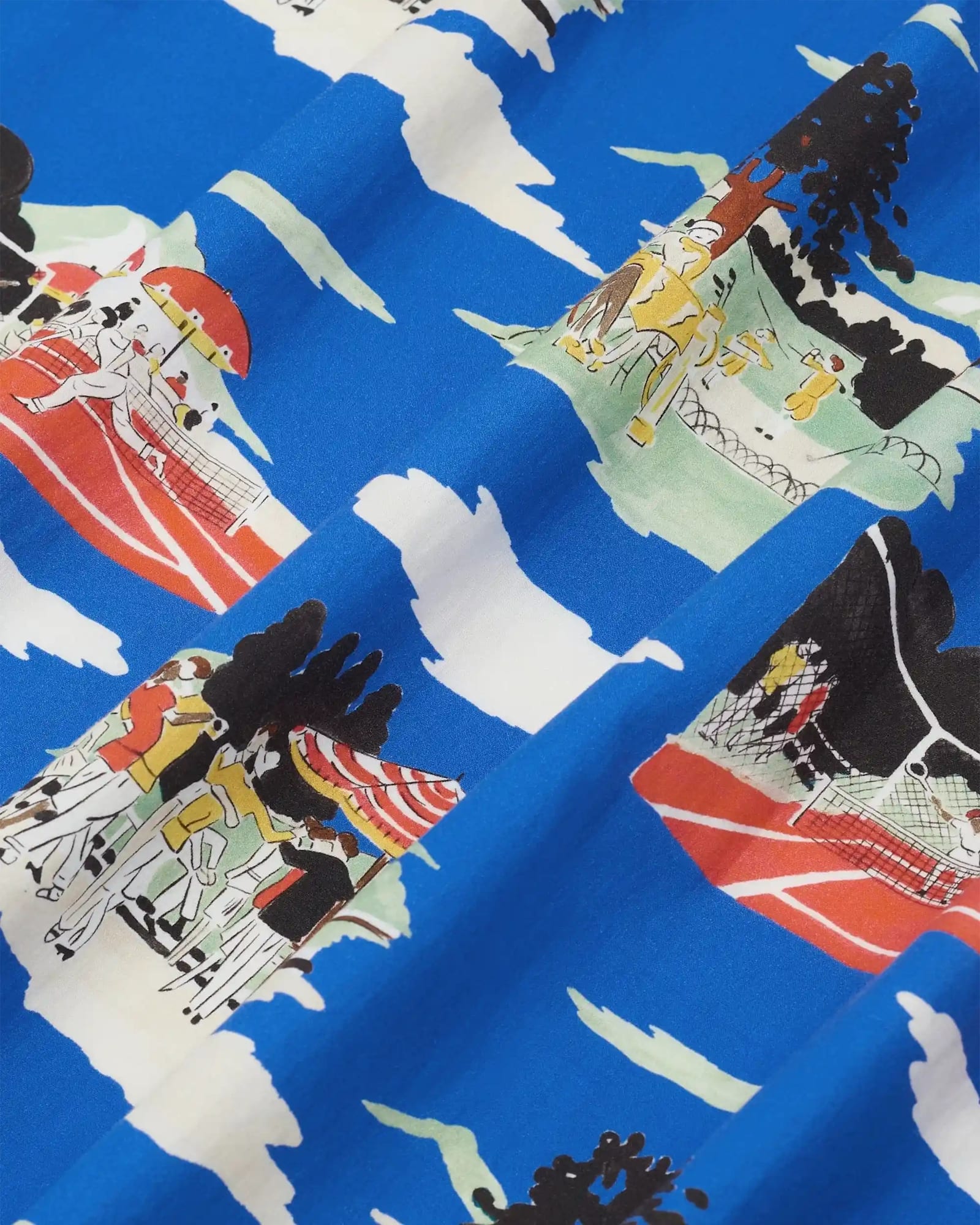 Drôle De Monsieur Multicolor Country Club Short-sleeved Shirt In Be Blue