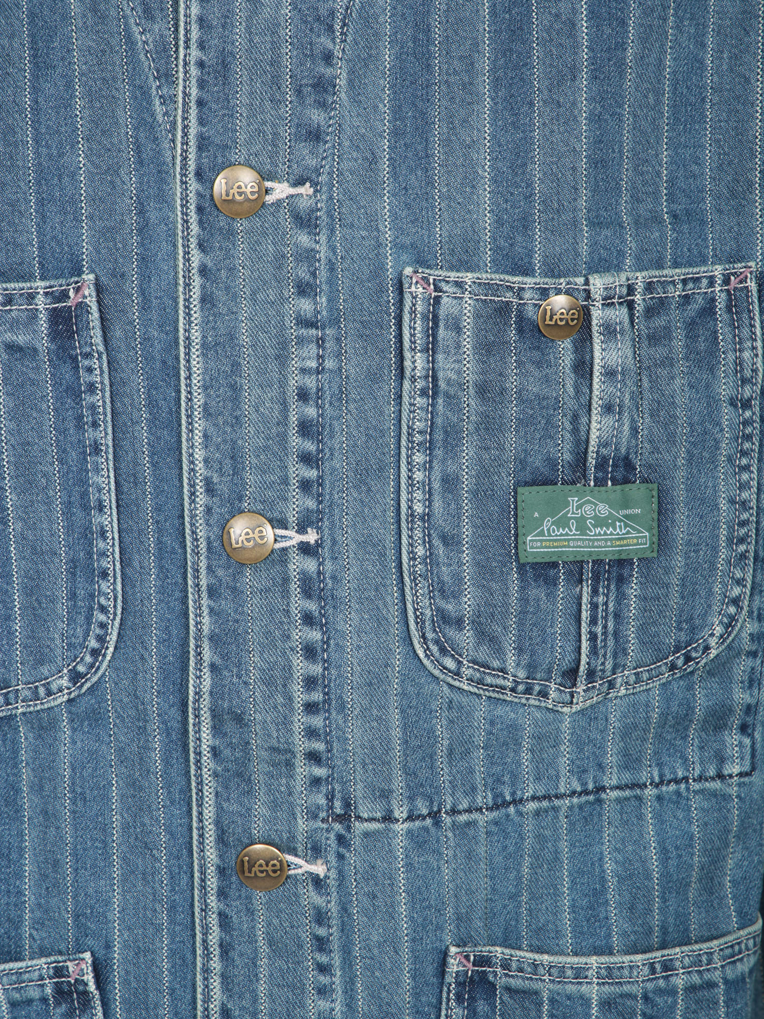 PAUL SMITH BLUE STRIPED DENIM JACKET