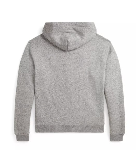 Polo Ralph Lauren Hooded Cotton Sweatshirt Front Pockets In Gray