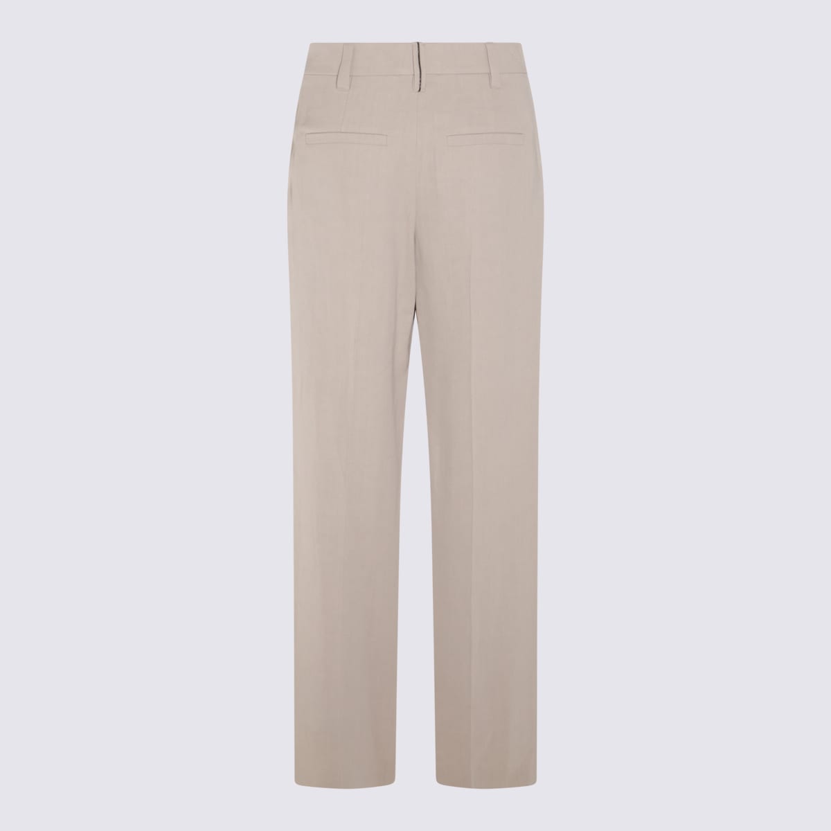 Shop Brunello Cucinelli Beige Viscose Pants