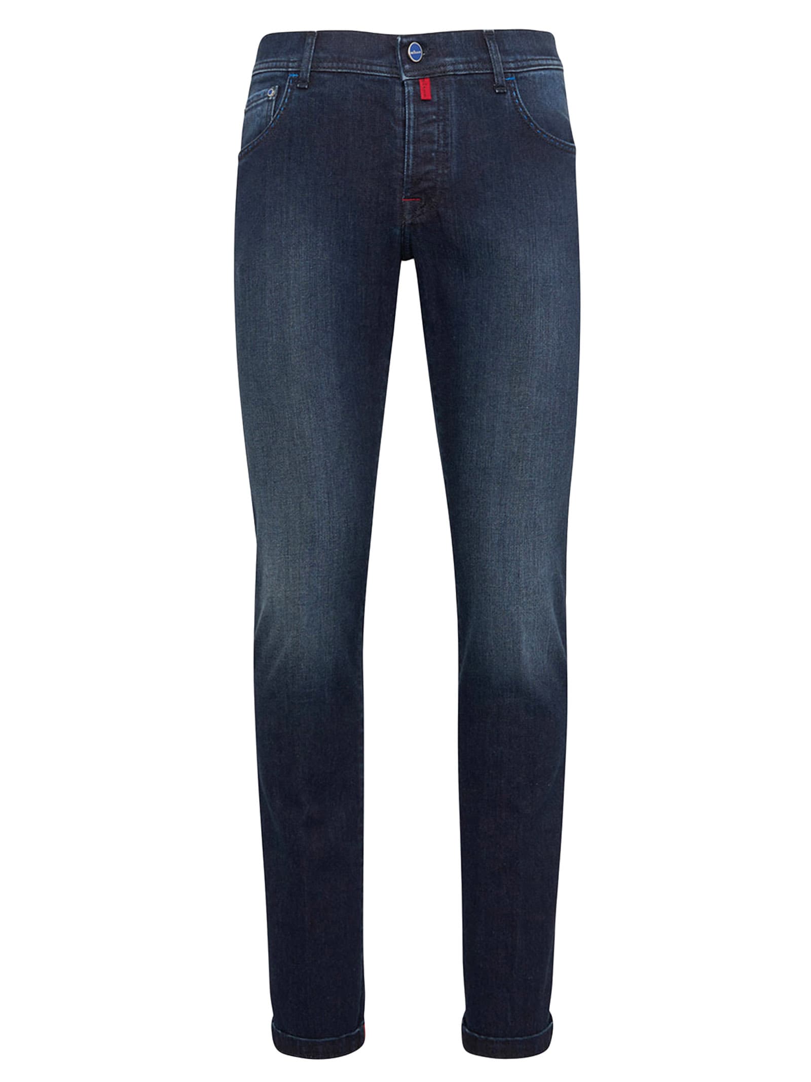 Kiton Trousers Cotton In Indigo