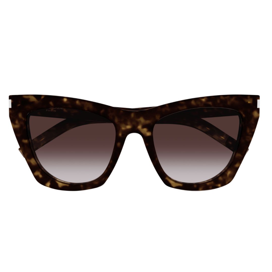 Saint Laurent Eyewear Kate Cat Eye Frame Sunglasses In 031 Havana-havana-violet
