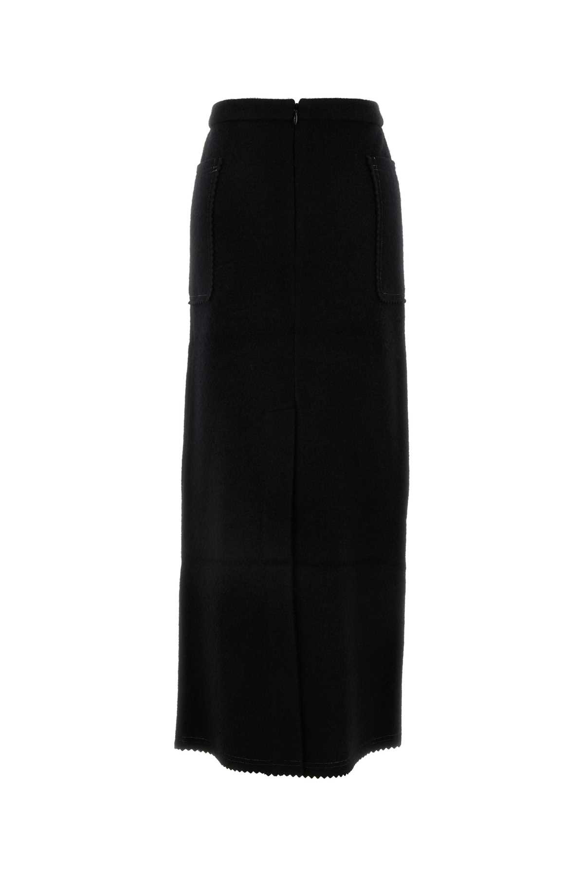 MAX MARA BLACK GALOSCE SKIRT 