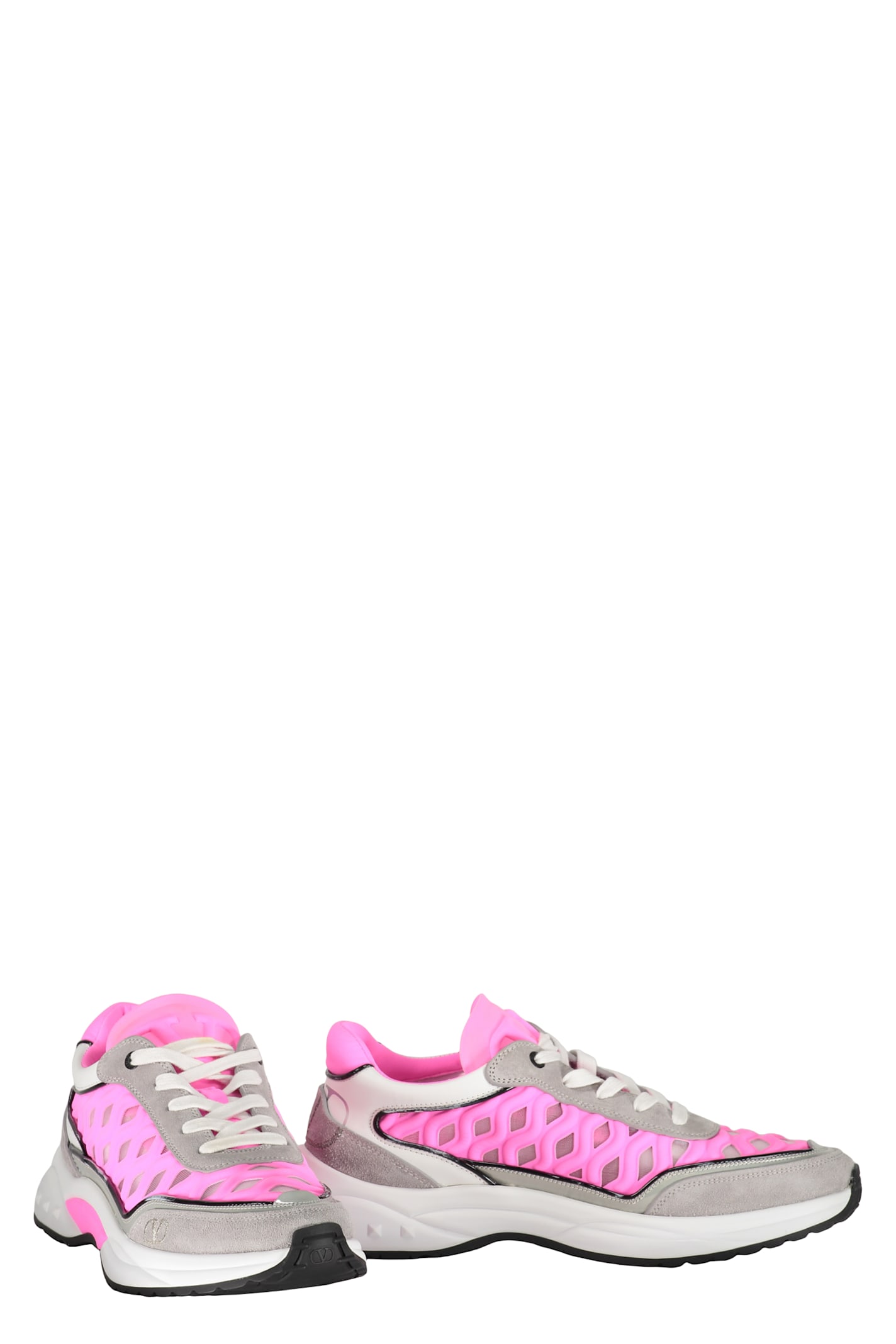 Valentino Ready Go Runner Low-top Sneakers In Grey