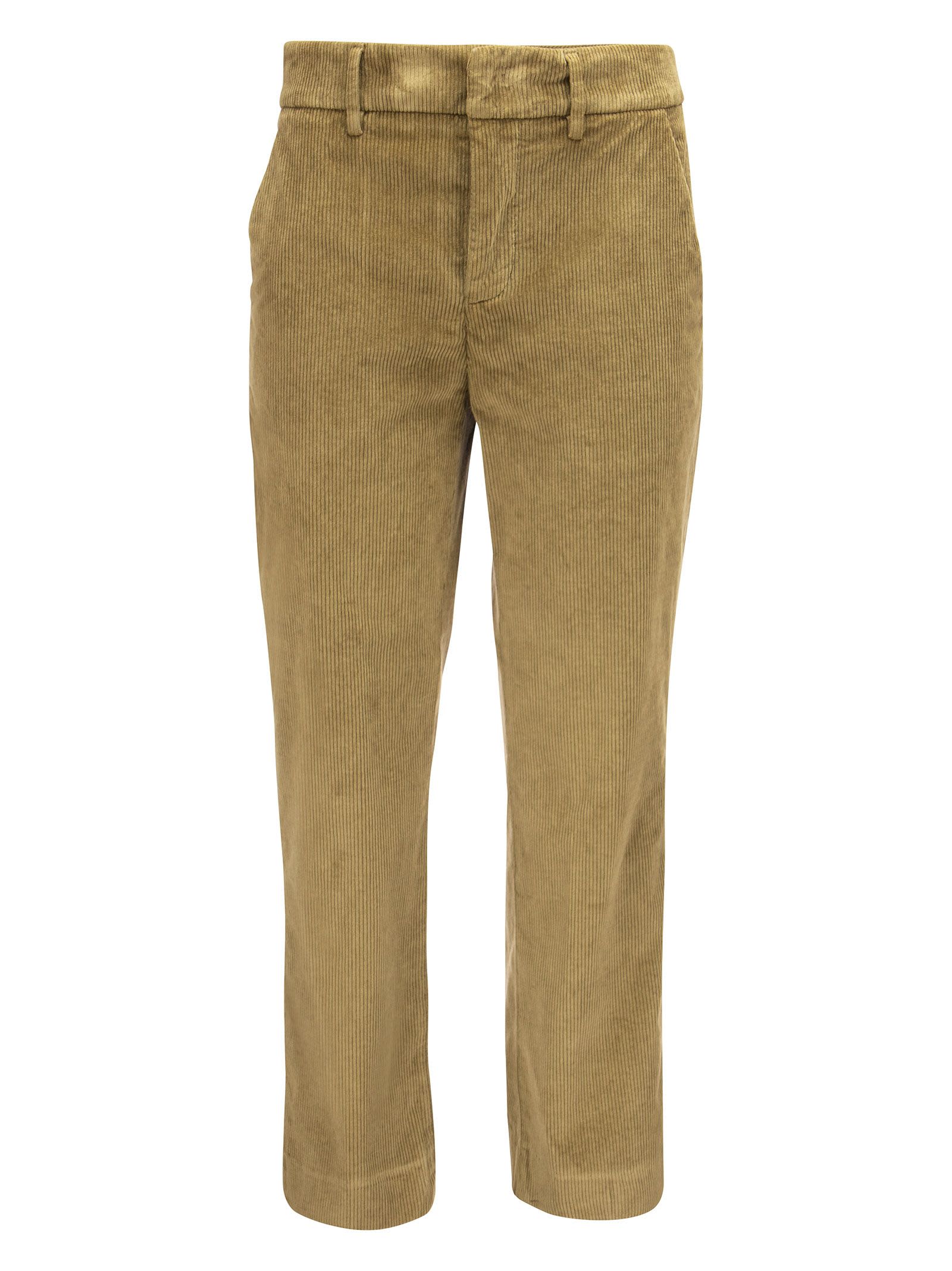 Dondup Meli - Loose Fit Trousers In Thousand-striped Velvet