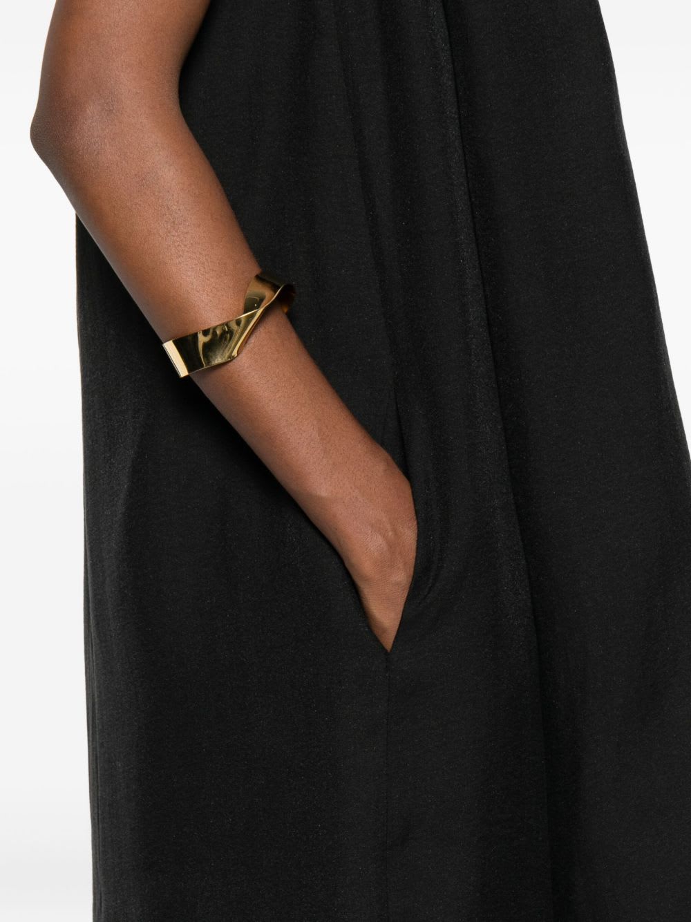 Totême Scarf Midi Dress In Black