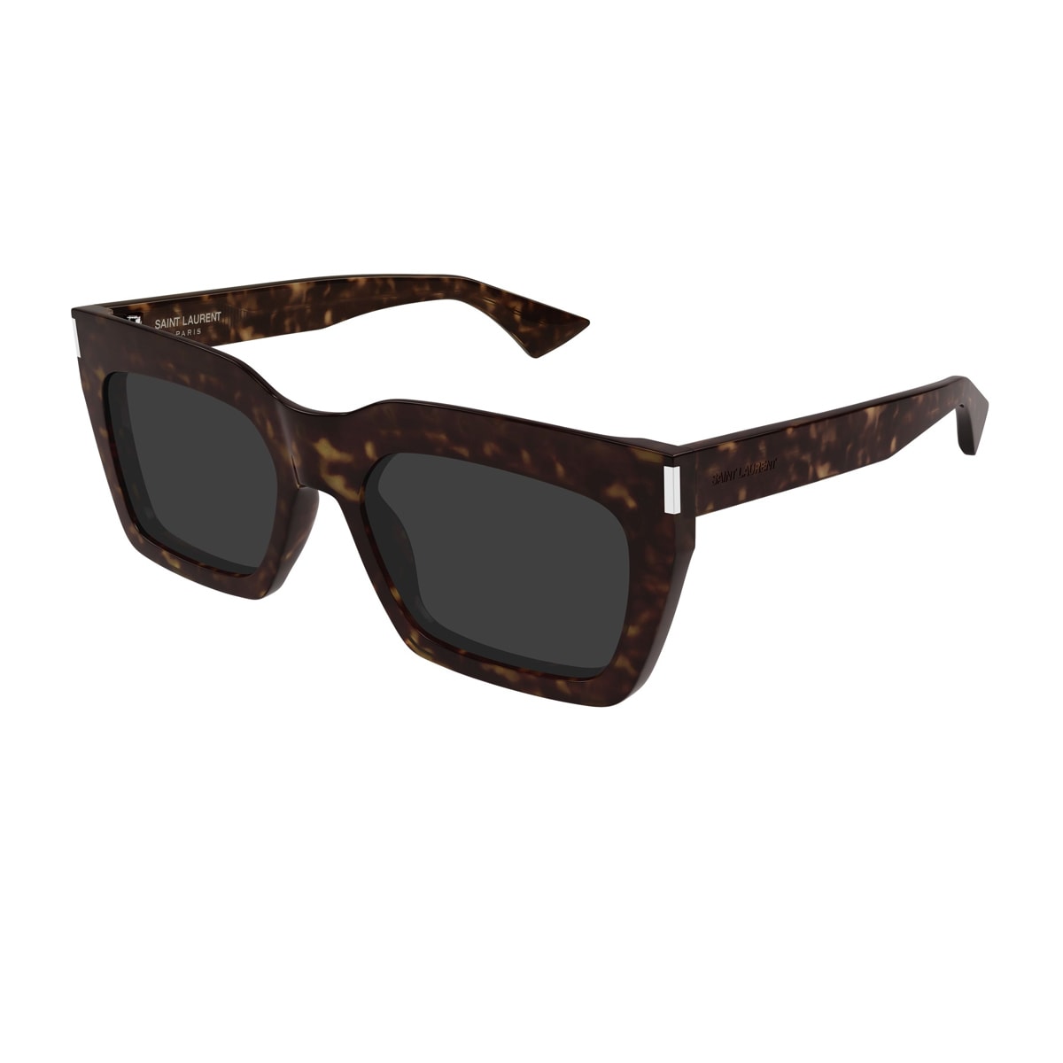 Shop Saint Laurent Sl 810 Linea Corner Angle 002 Havana Crystal Grey Sunglasses