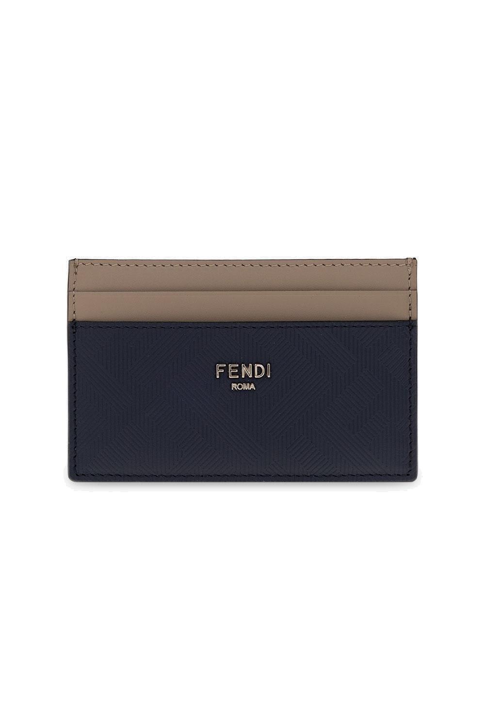 Fendi Logo-embossed Two-toned Card Holder