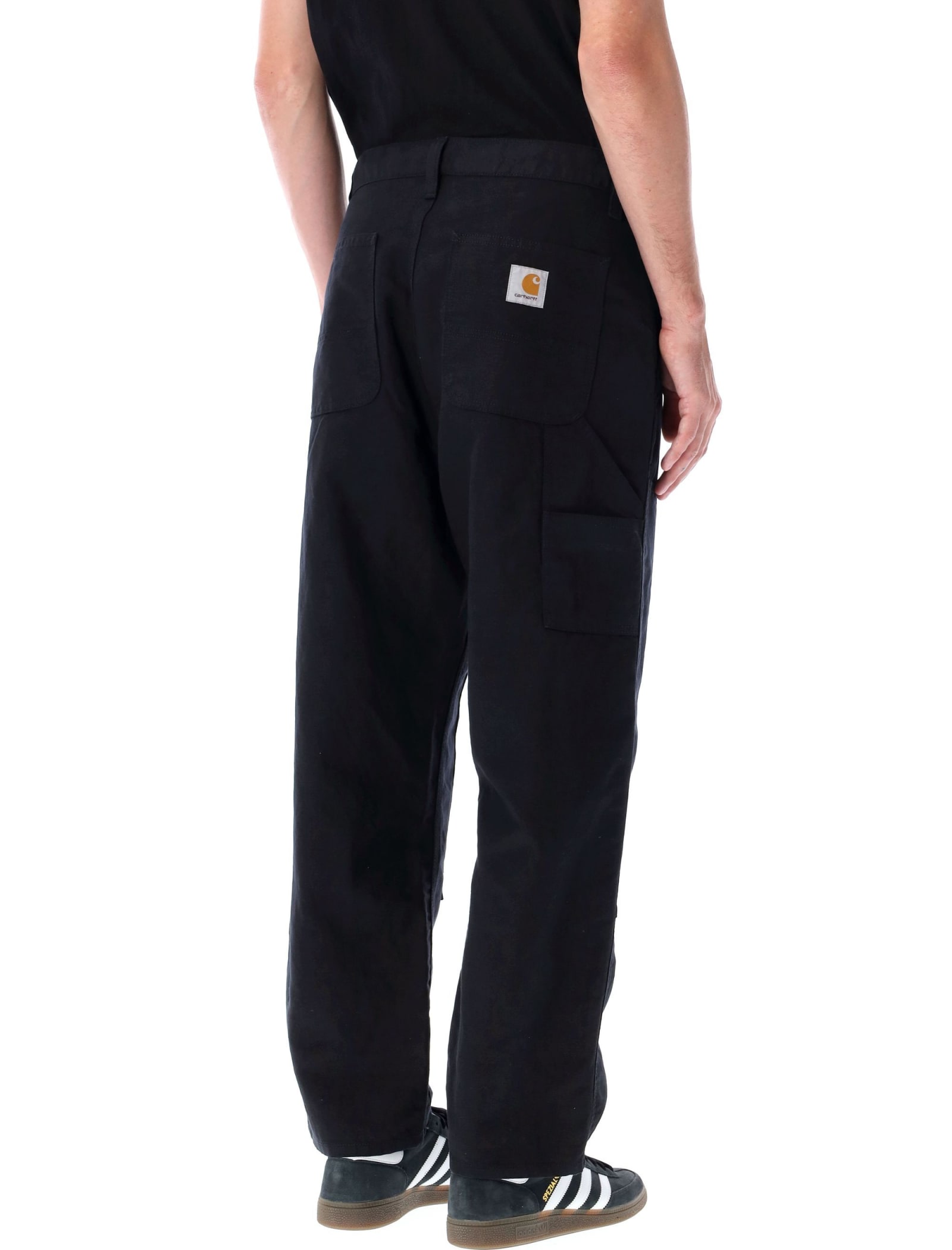 Shop Carhartt Walter Double Knee Pants In Black