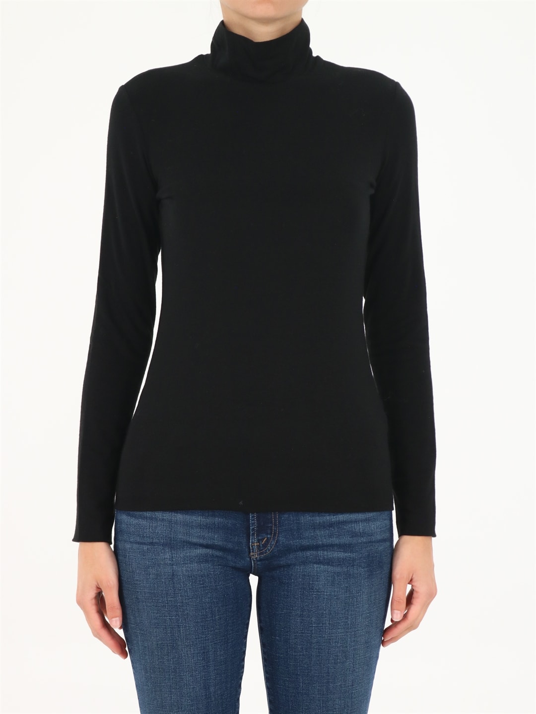 The Row Black High-necked Dembe Top