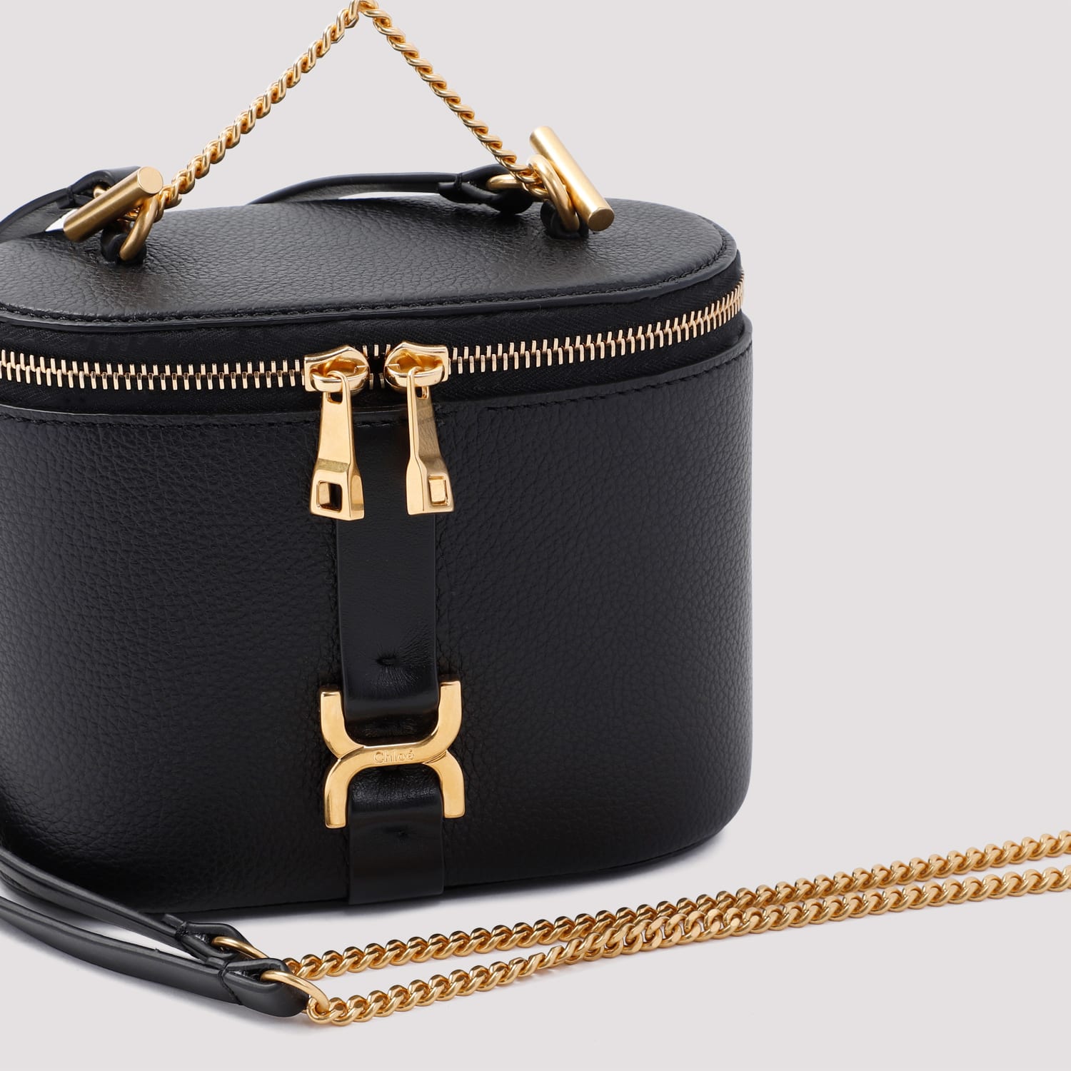 Shop Chloé Marcie Shoulder Bag In Black