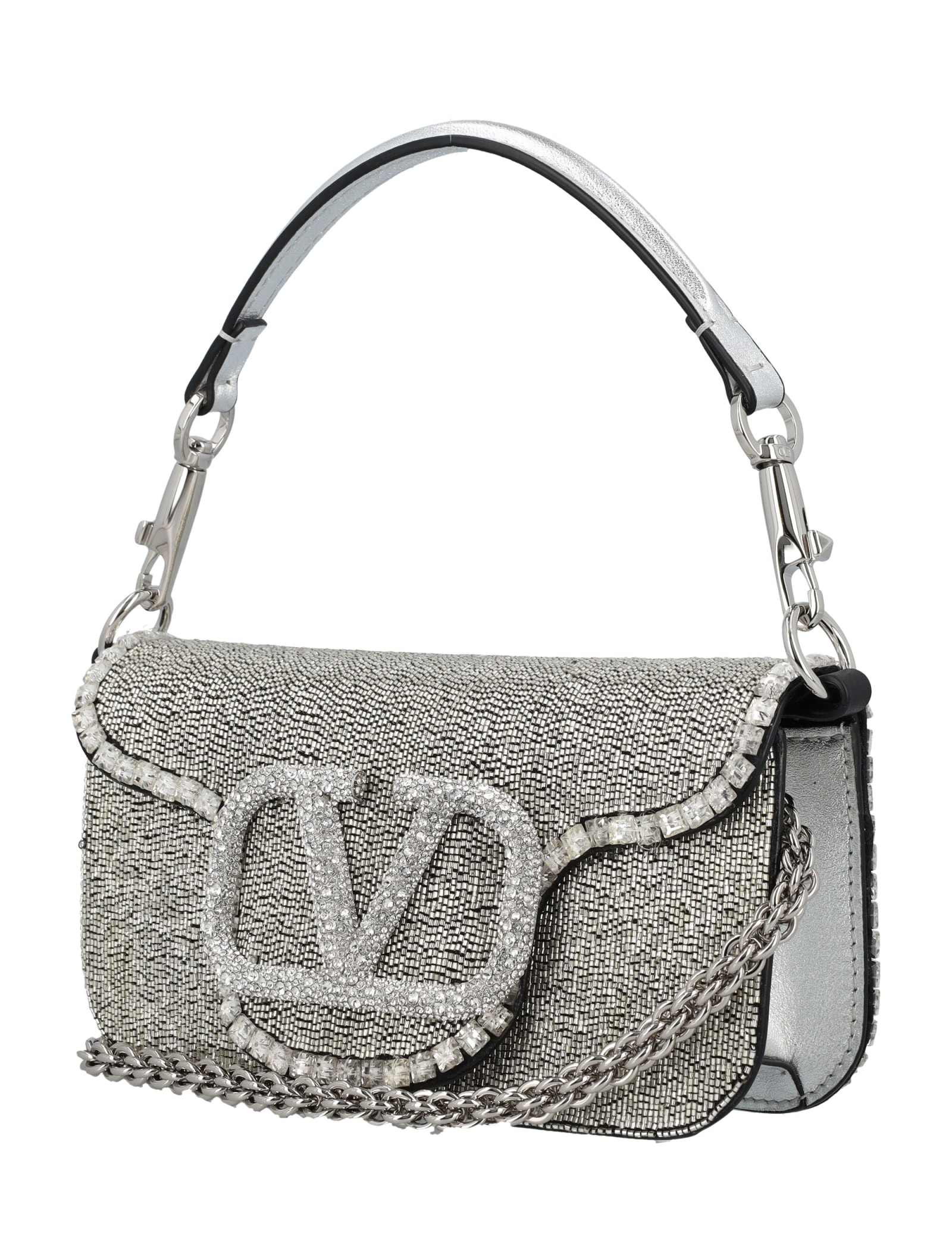 Shop Valentino Locò Small Jewels Bag In Crystal