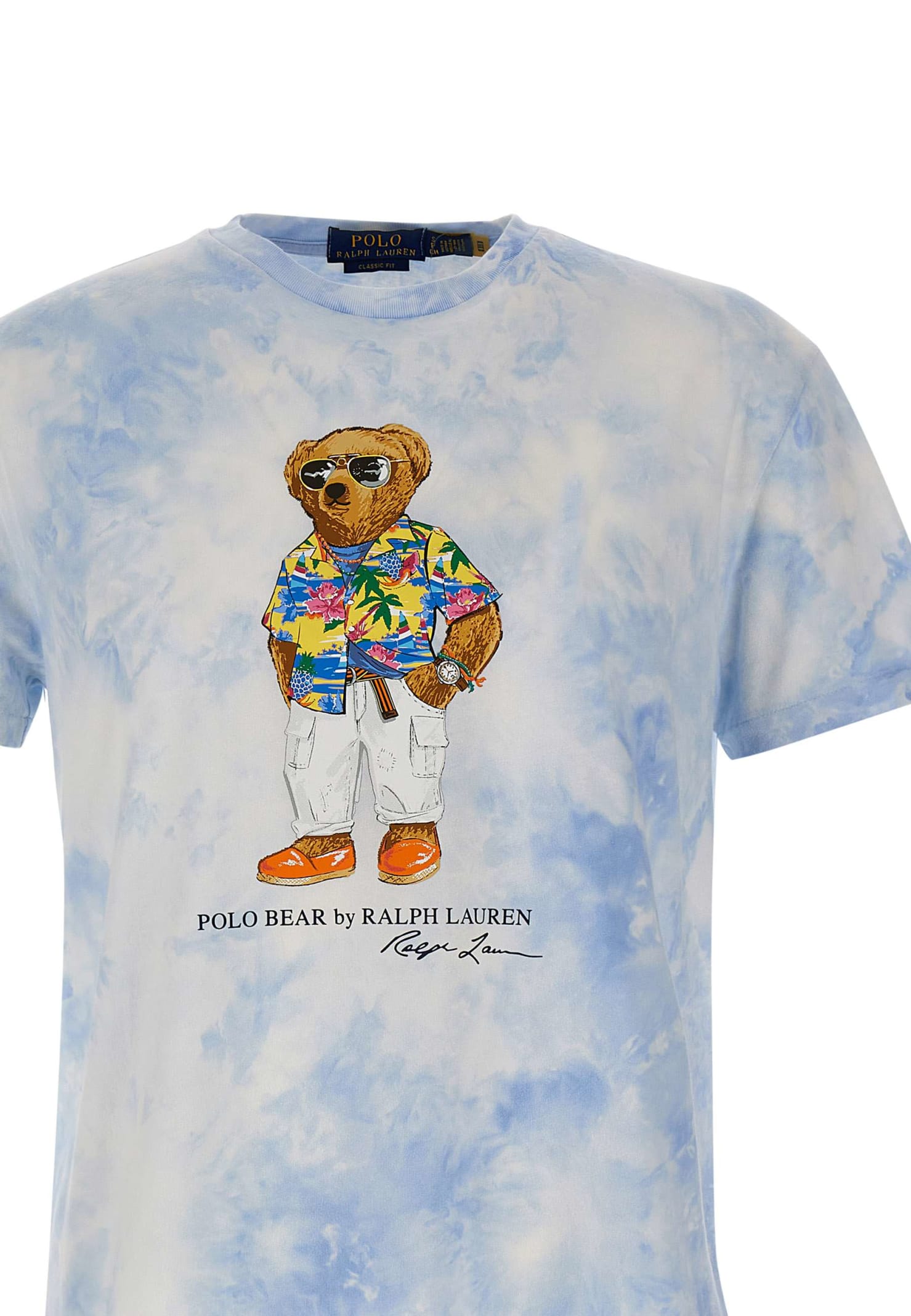 Shop Polo Ralph Lauren Classics Cotton T-shirt In Light Blue