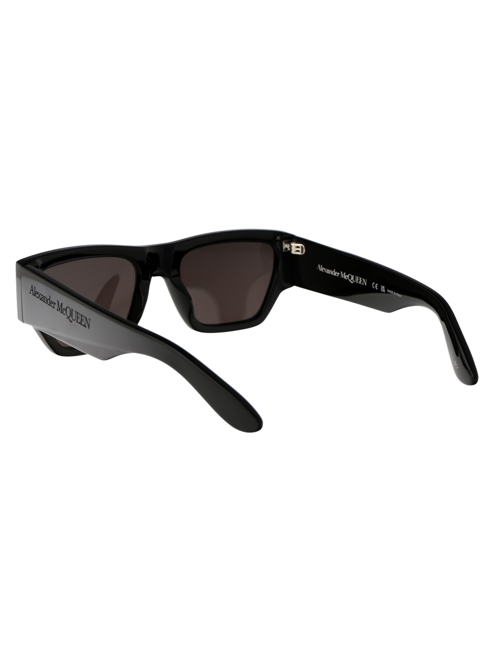 Alexander Mcqueen Square-frame Recycled Acetate Sunglasses In Black